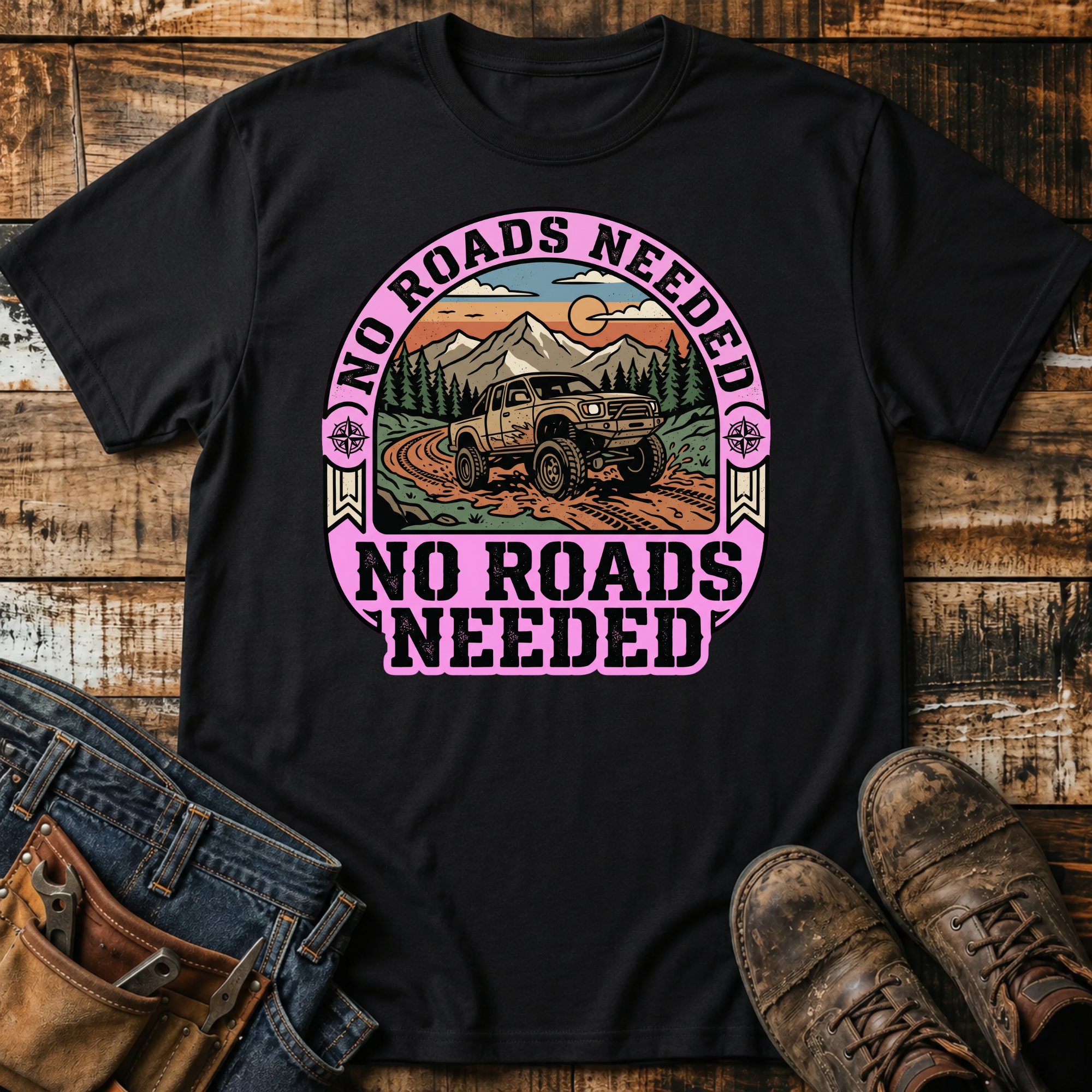 No Roads Needed Off-Road Adventure T-Shirt