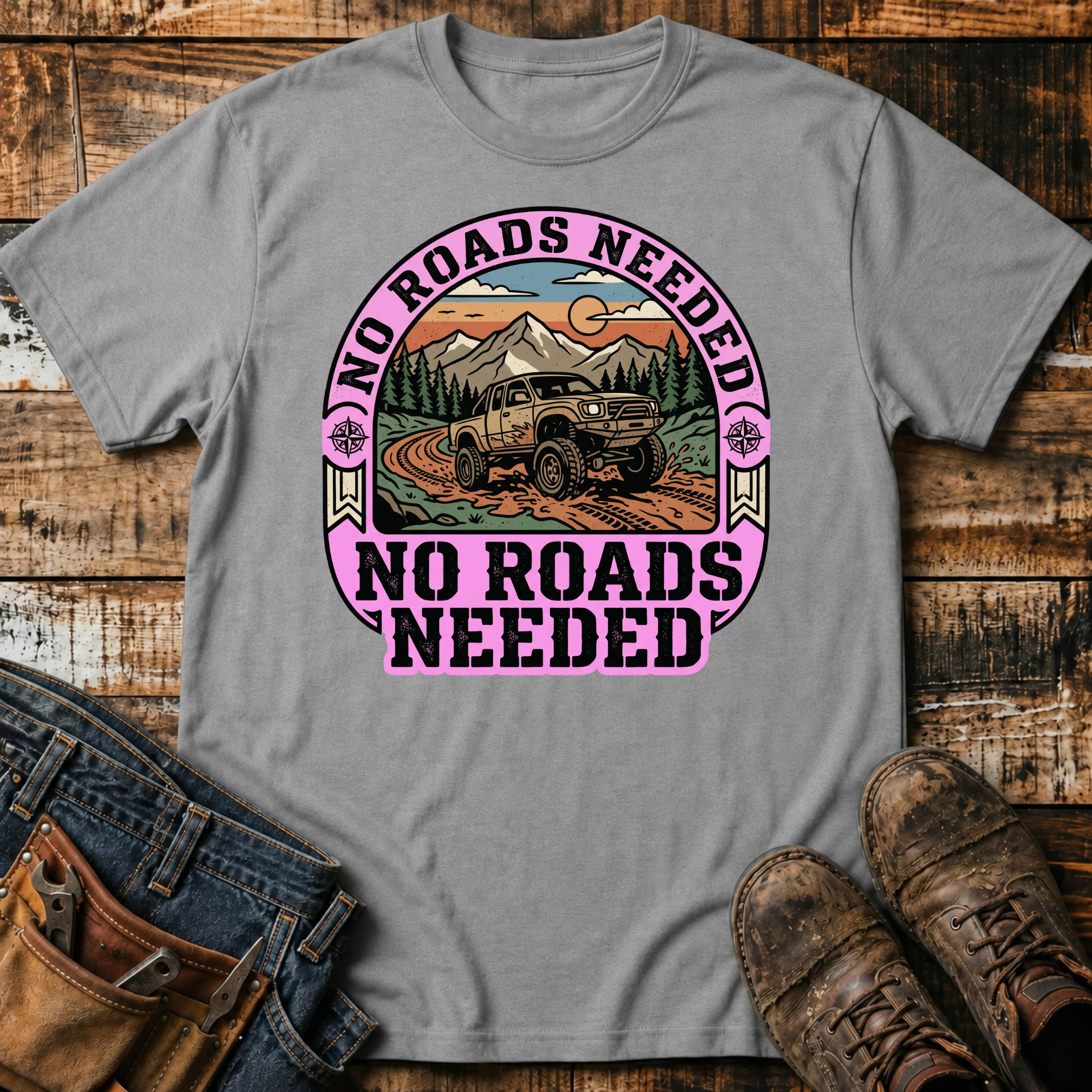 No Roads Needed Off-Road Adventure T-Shirt