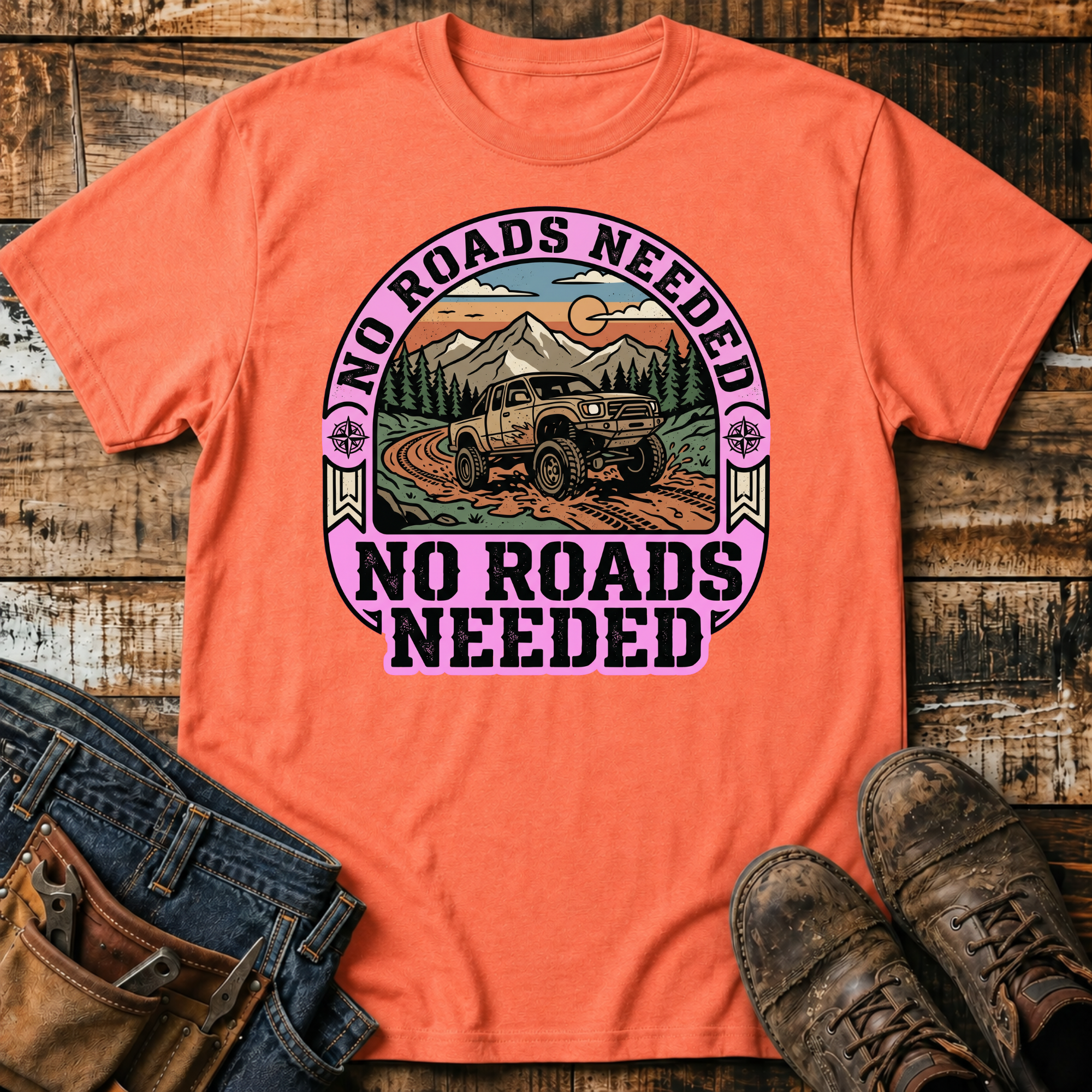 No Roads Needed Off-Road Adventure T-Shirt