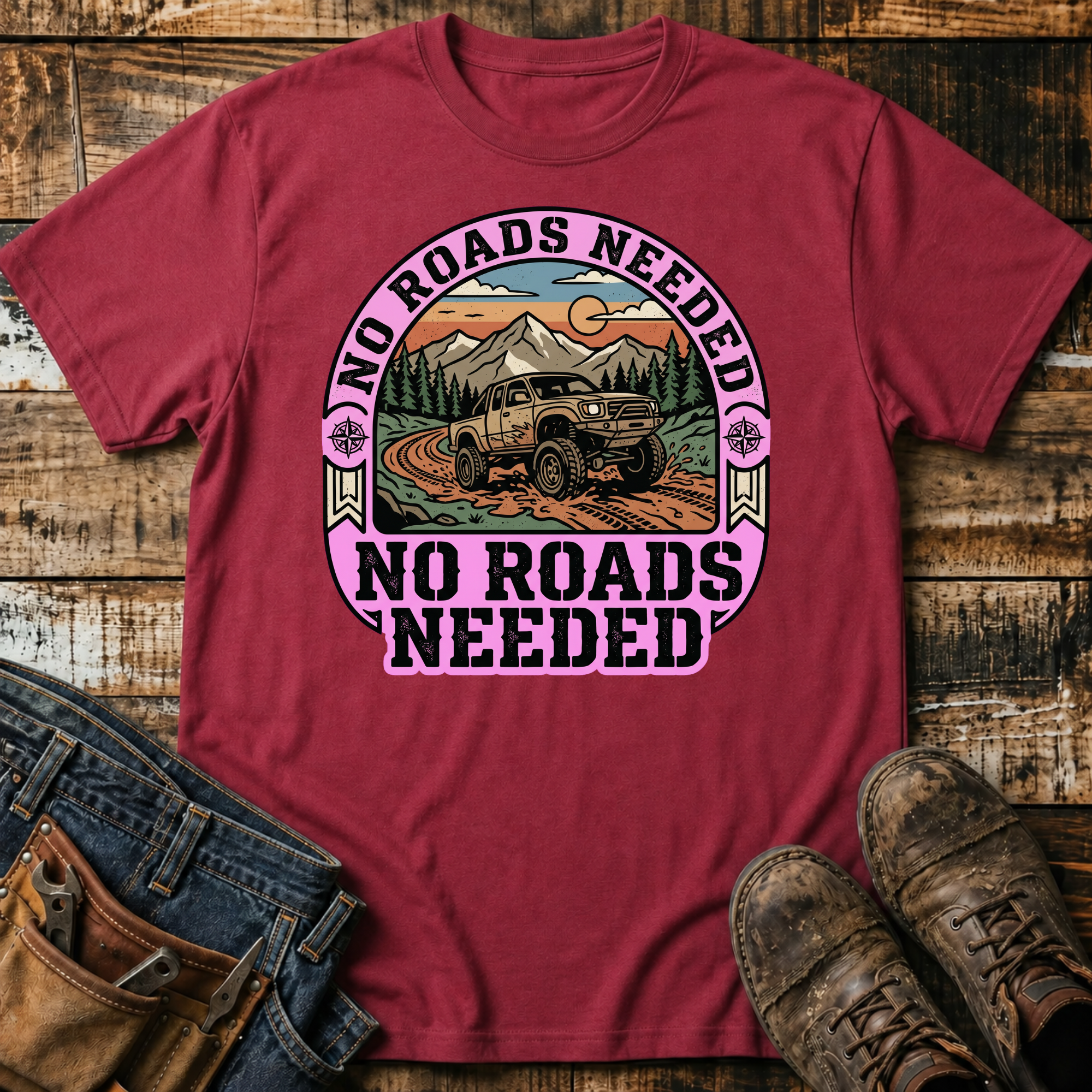 No Roads Needed Off-Road Adventure T-Shirt
