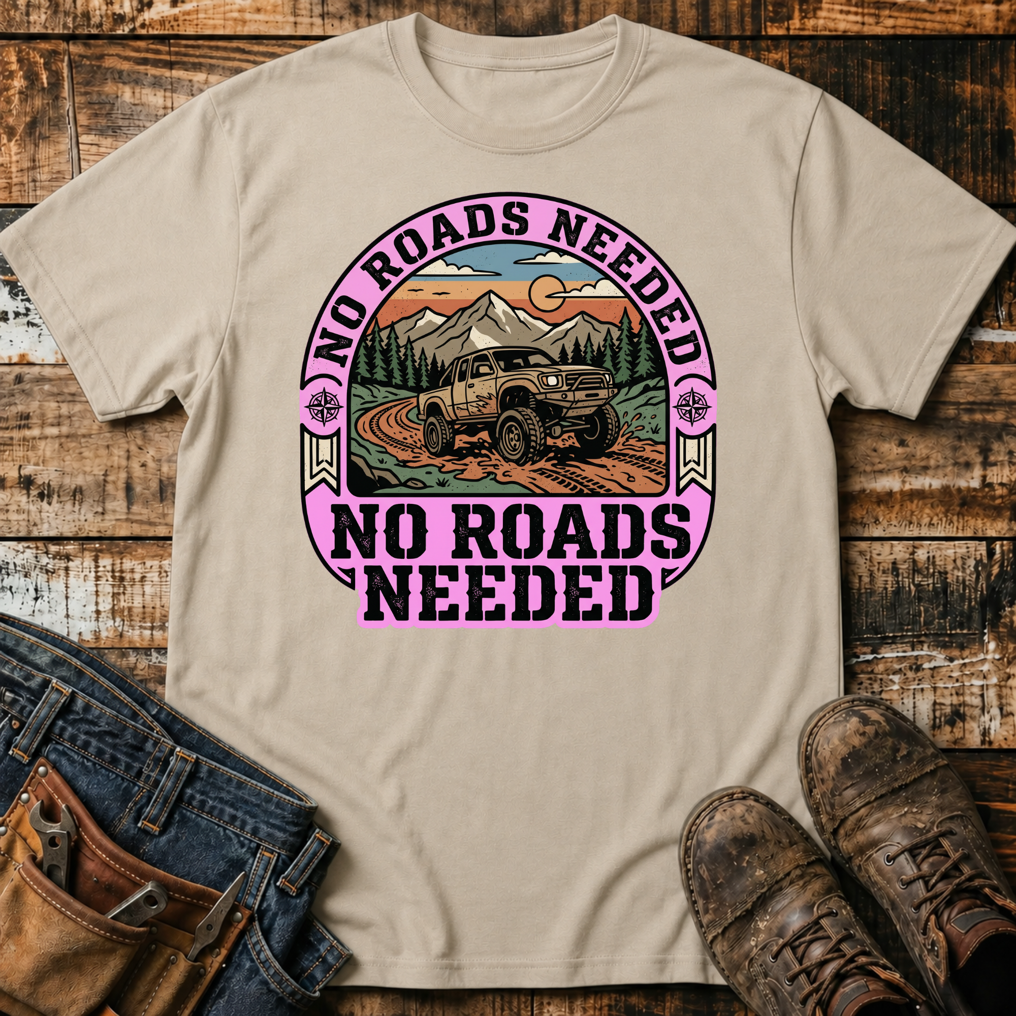 No Roads Needed Off-Road Adventure T-Shirt