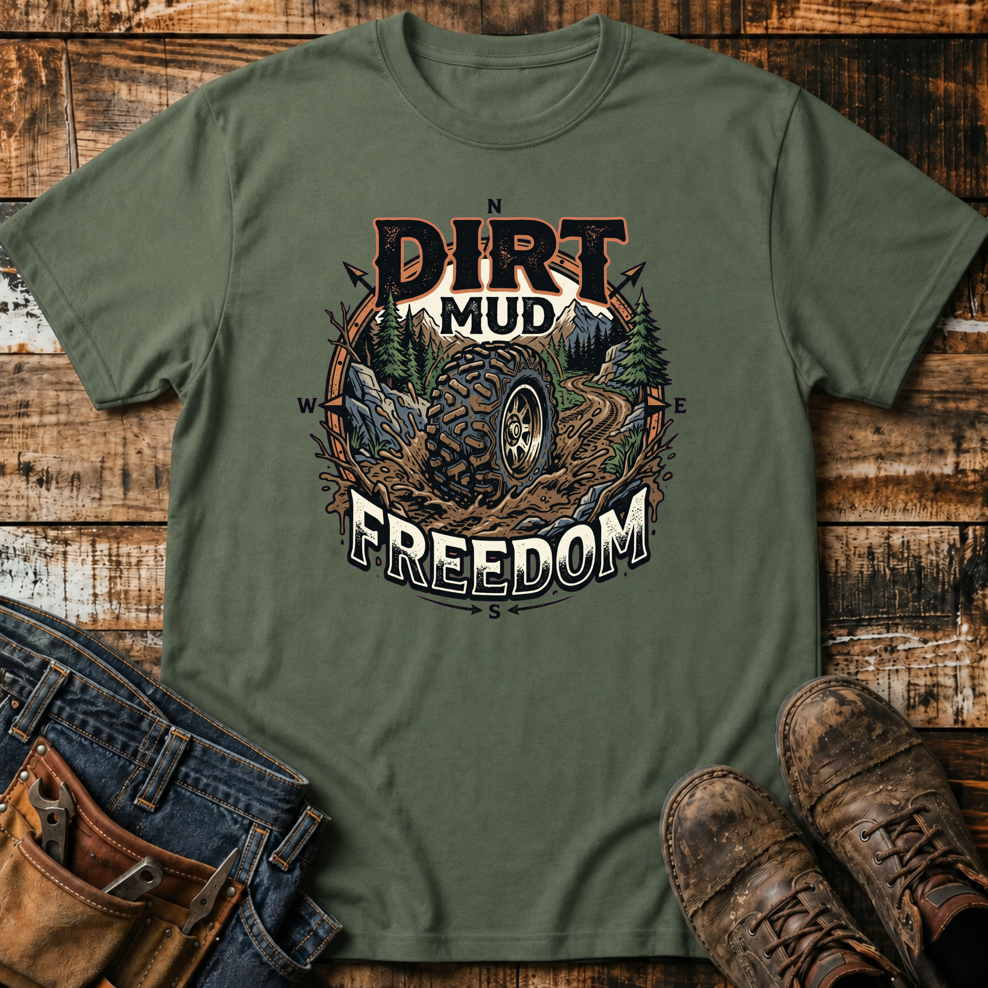 Dirt Mud Freedom Off-Road T-Shirt
