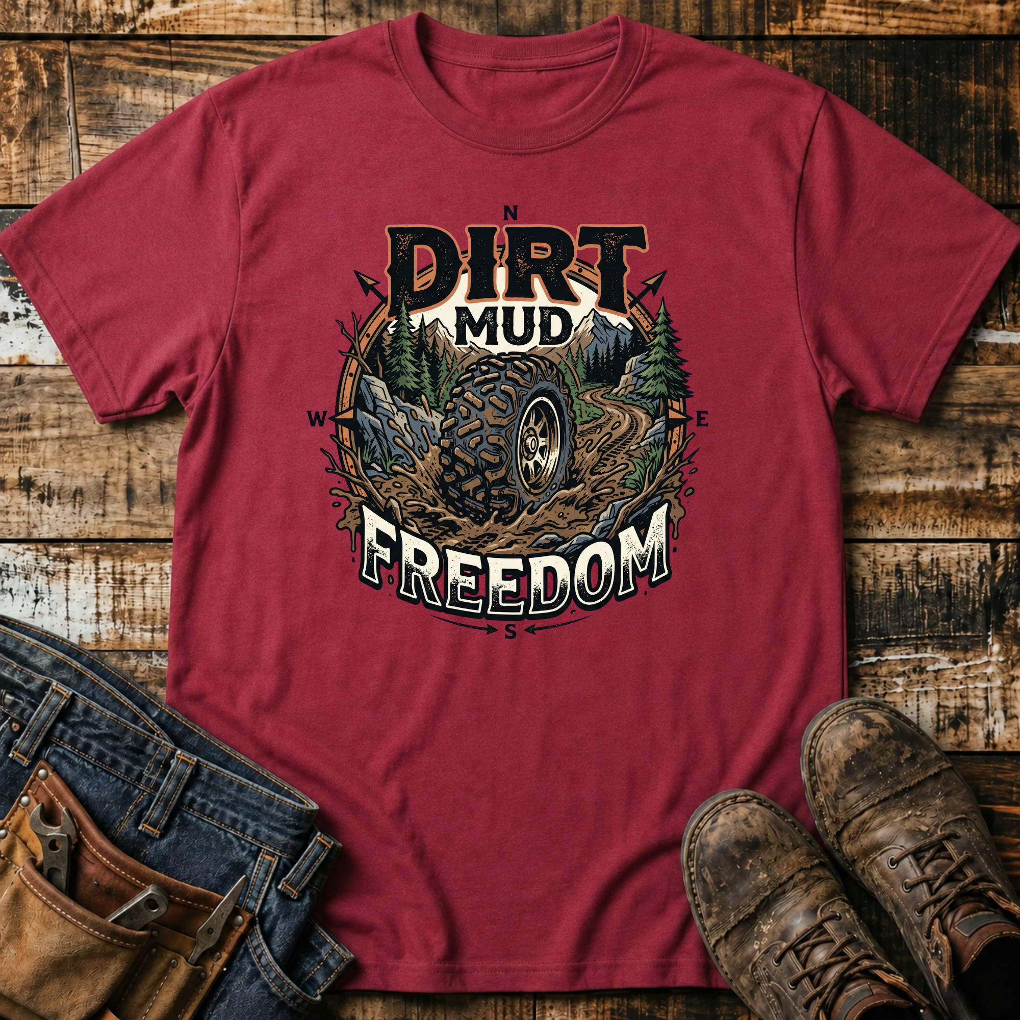 Dirt Mud Freedom Off-Road T-Shirt