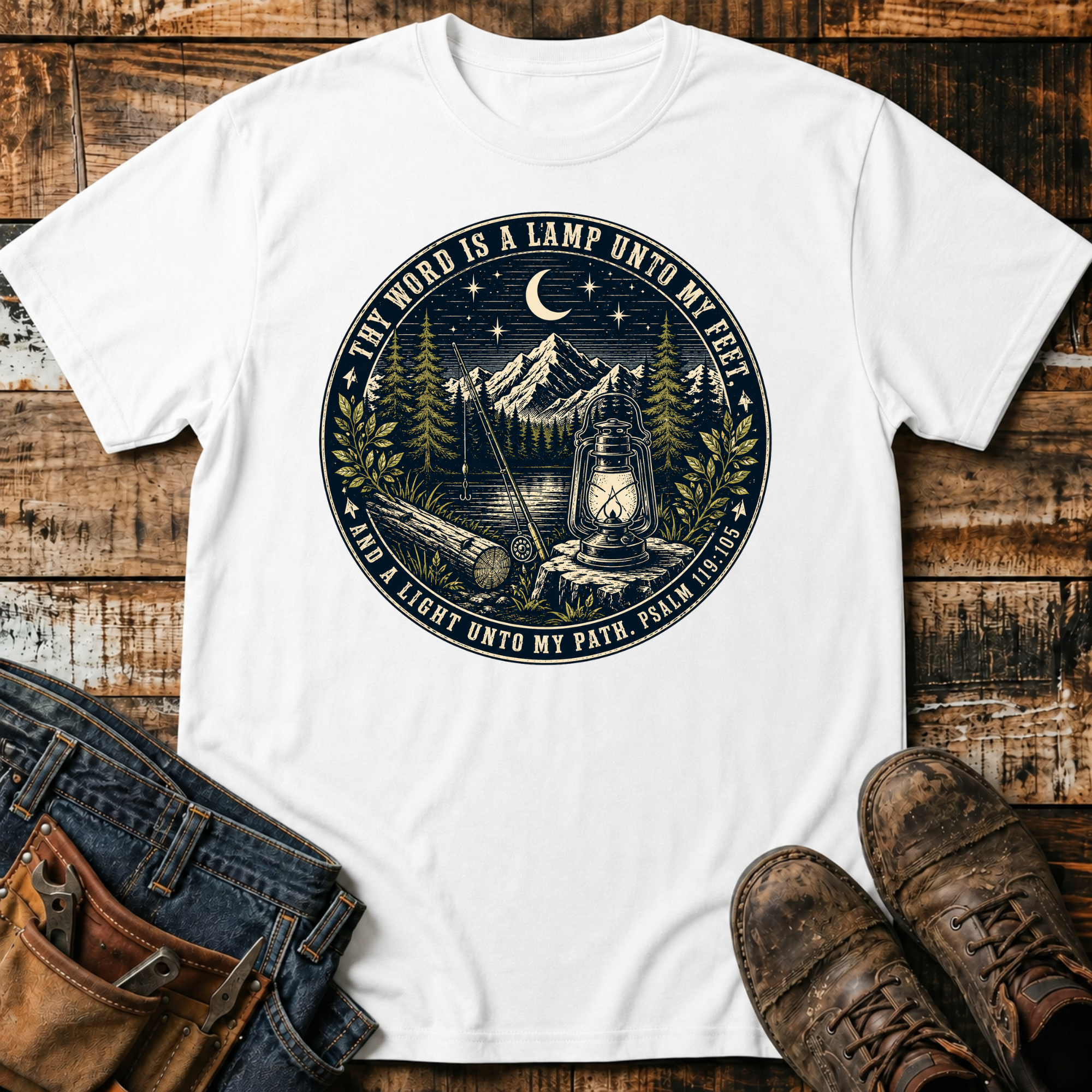 Lamp Unto My Path Camping T-Shirt
