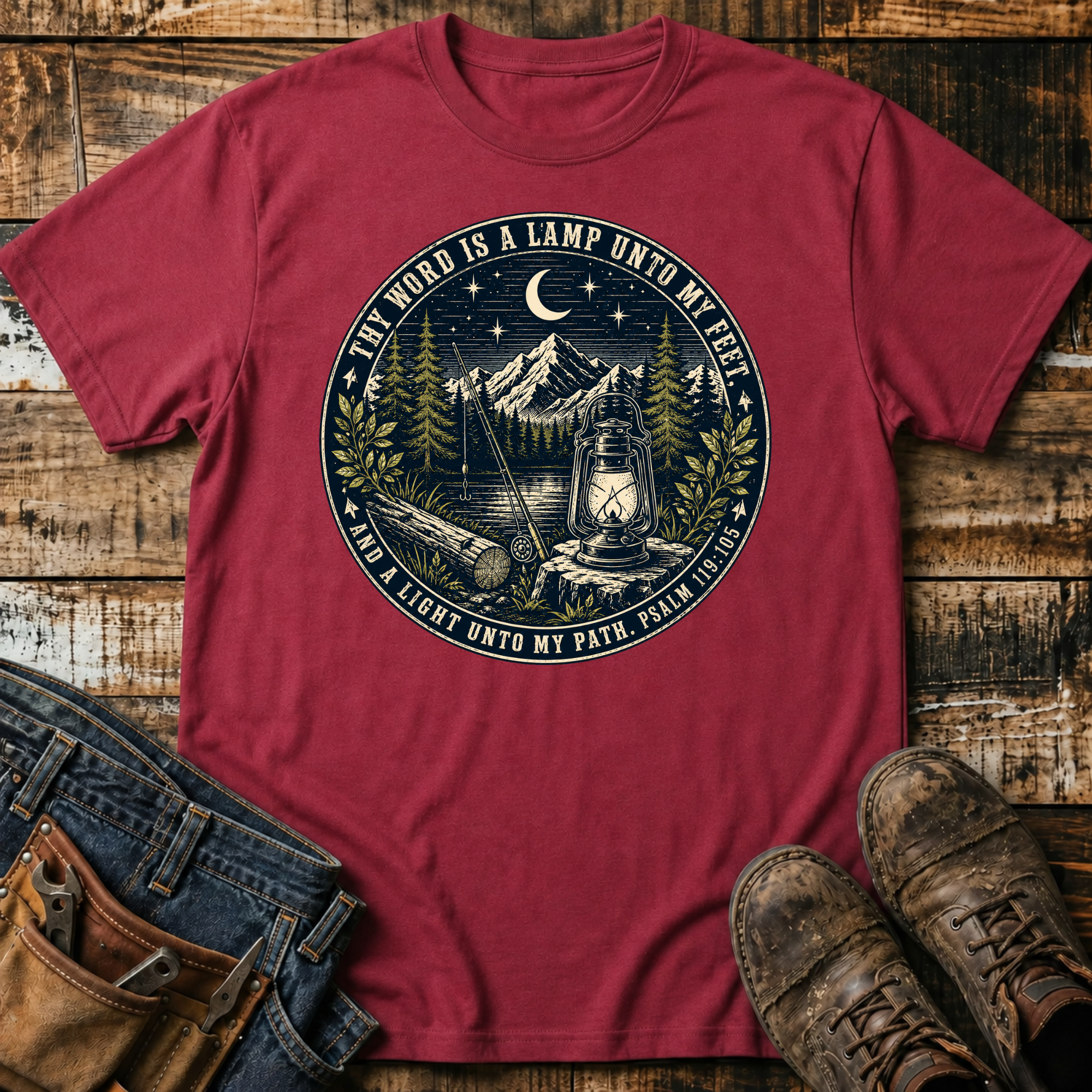 Lamp Unto My Path Camping T-Shirt
