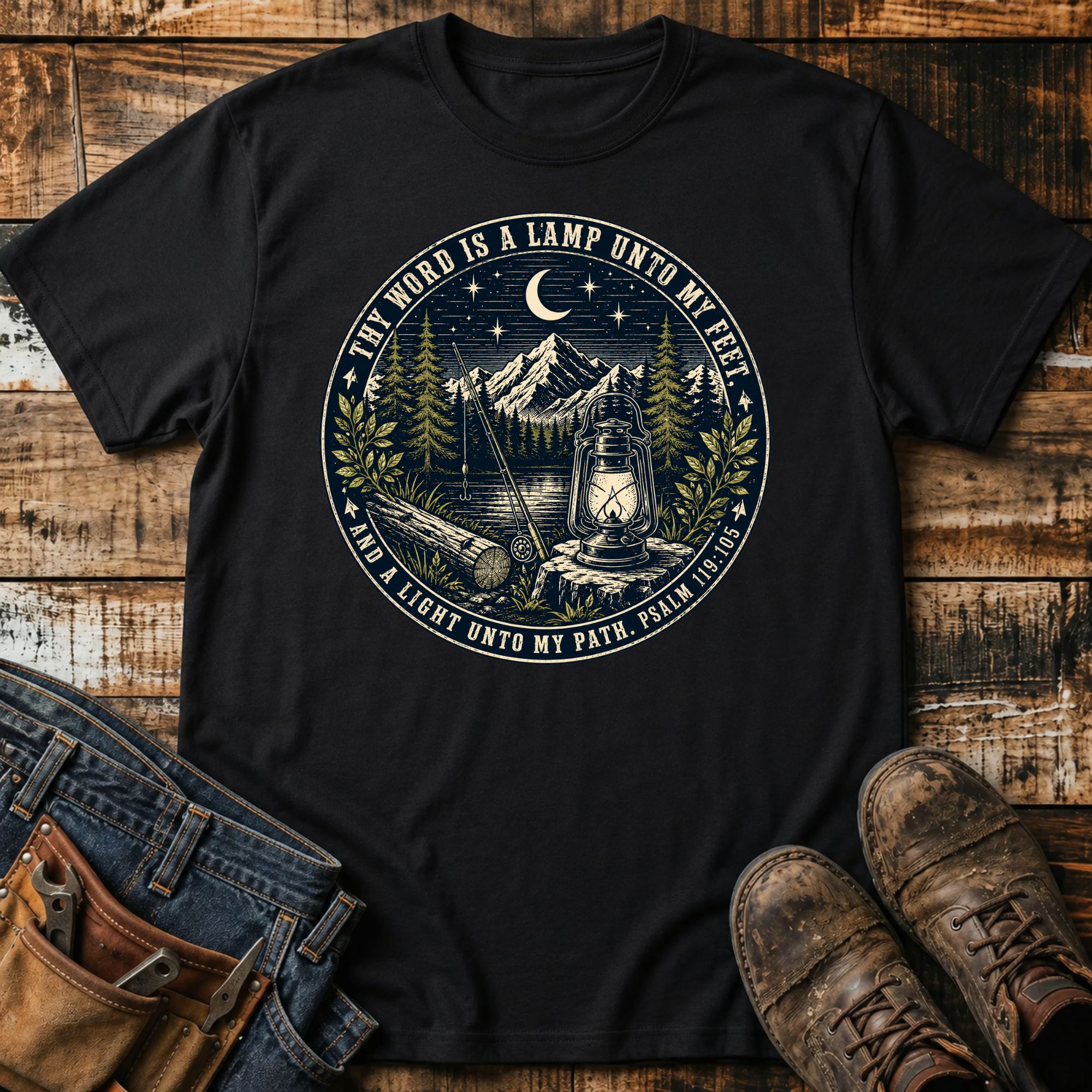 Lamp Unto My Path Camping T-Shirt