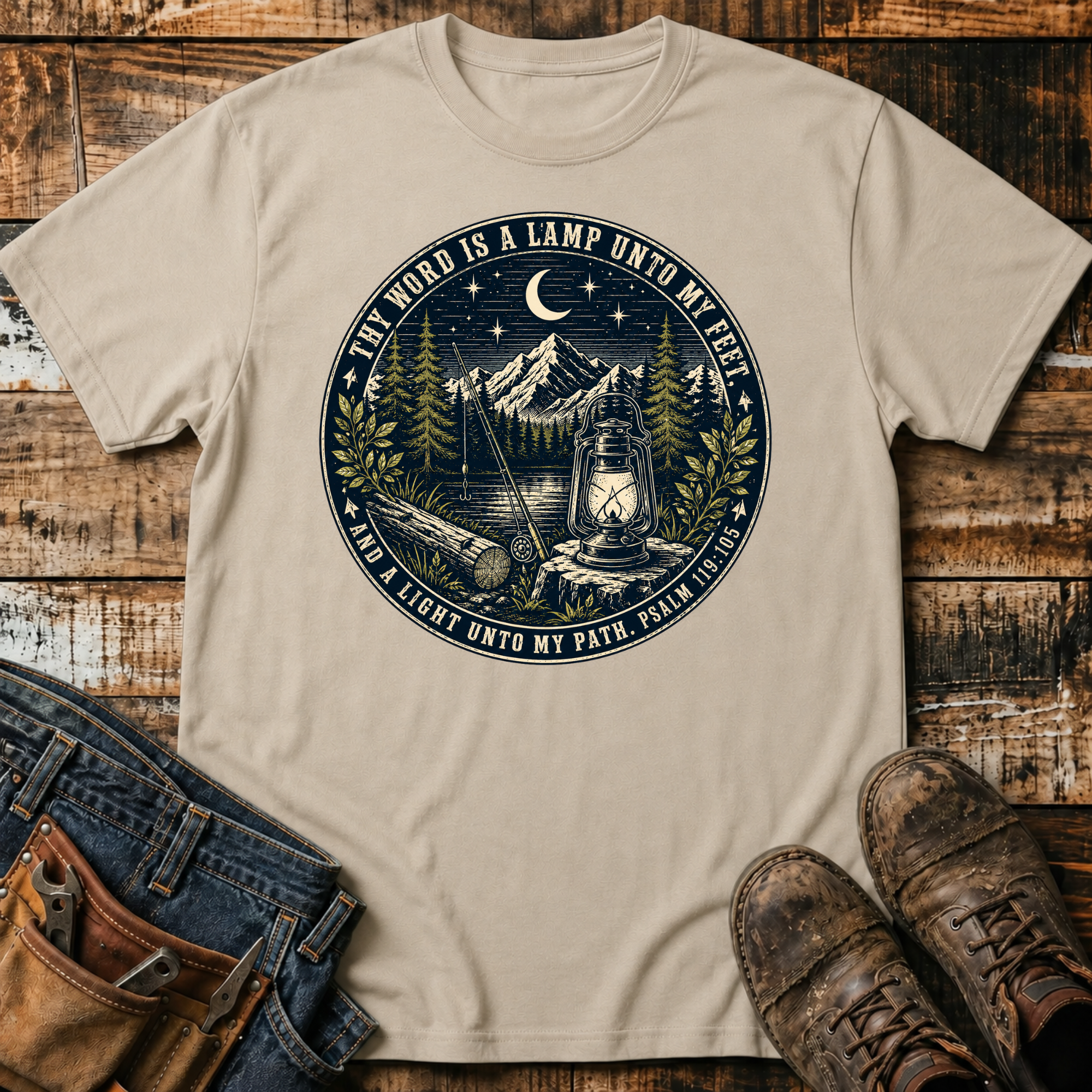 Lamp Unto My Path Camping T-Shirt