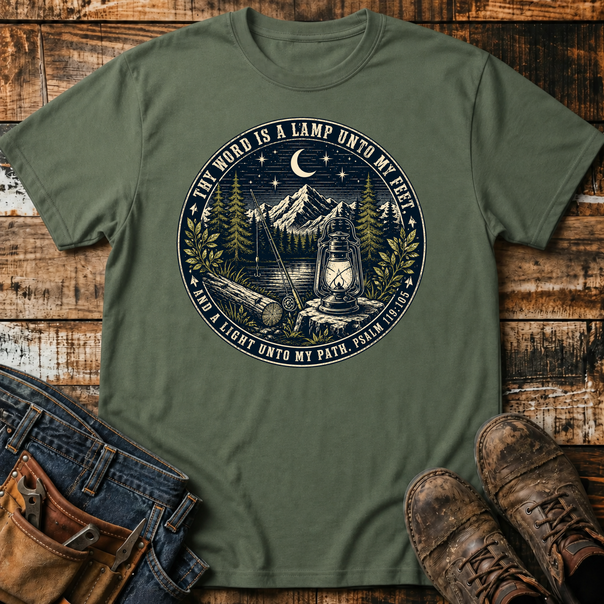 Lamp Unto My Path Camping T-Shirt