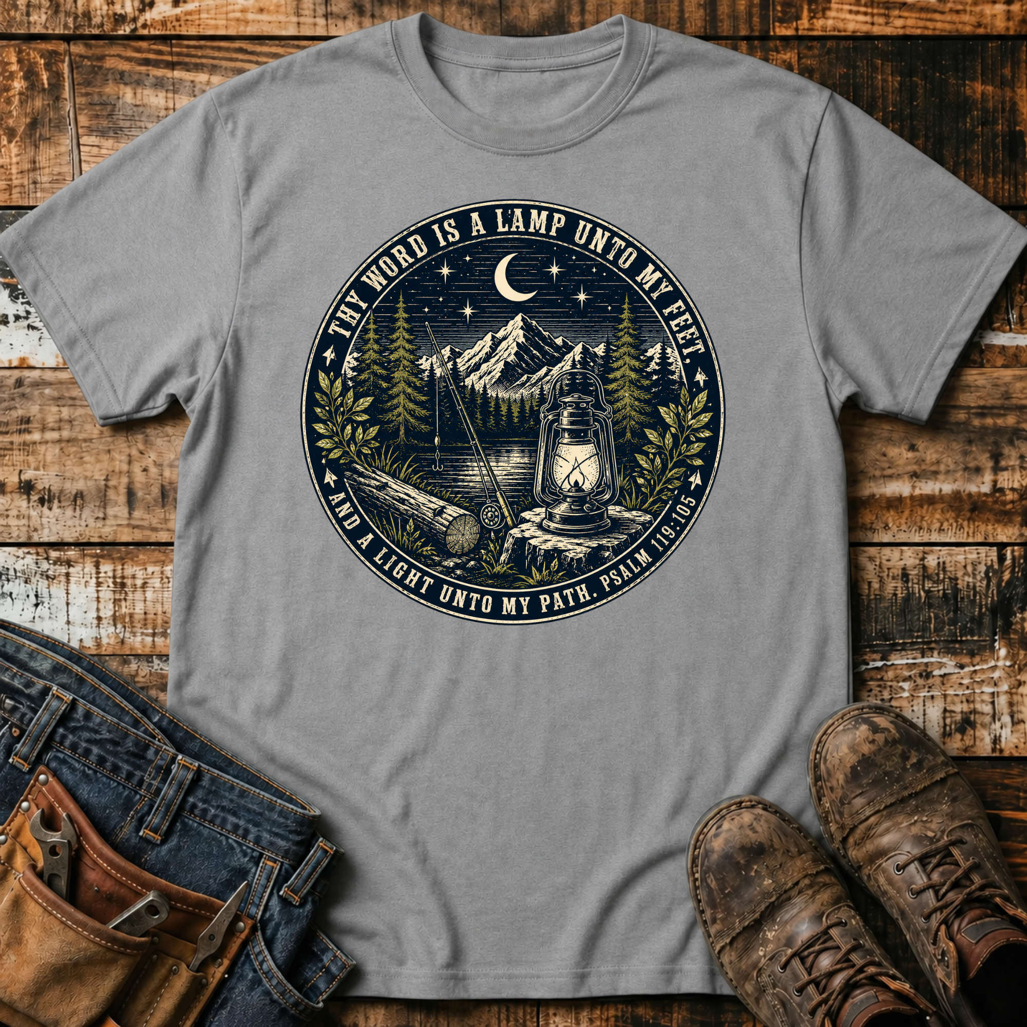 Lamp Unto My Path Camping T-Shirt