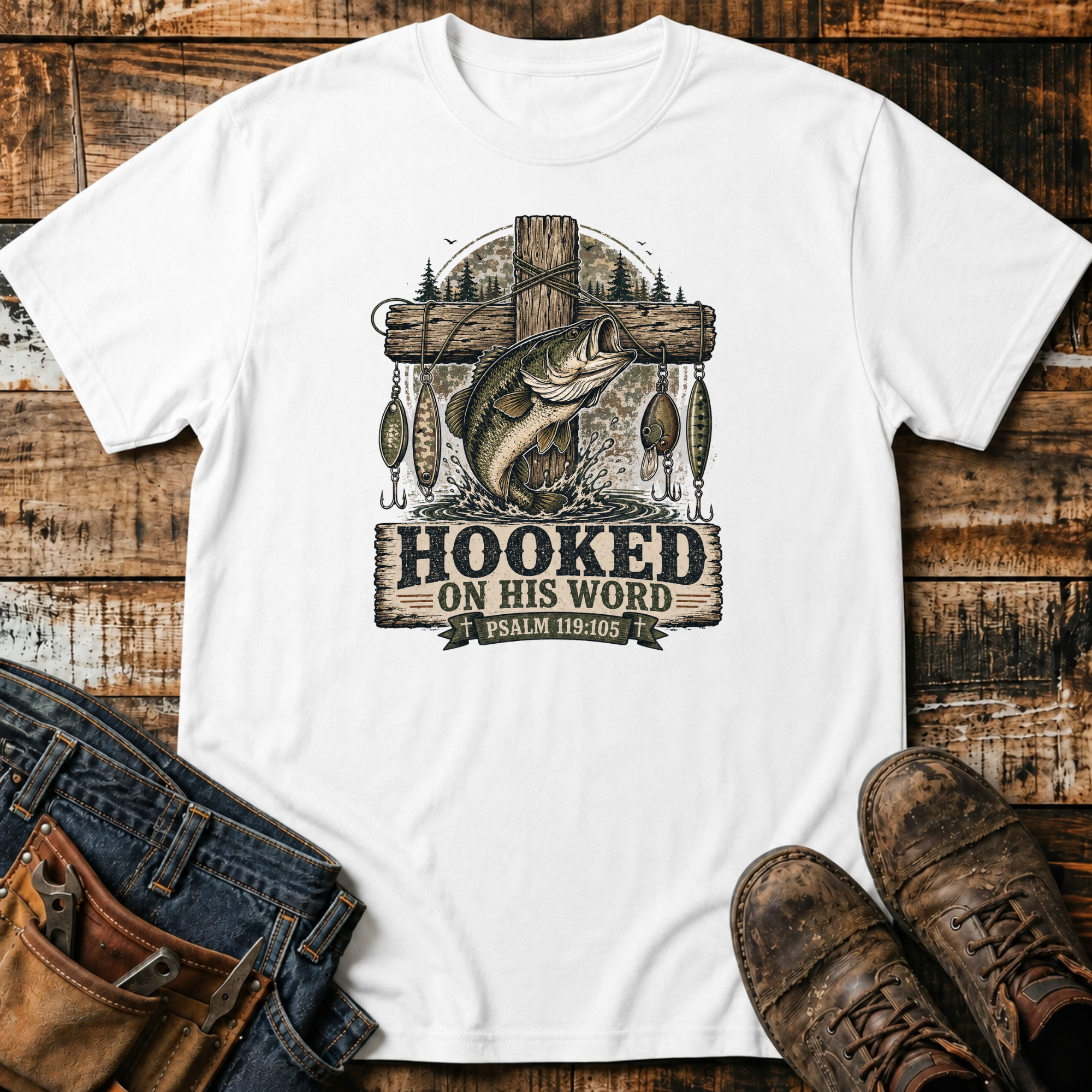 Hooked on His Word T-Shirt