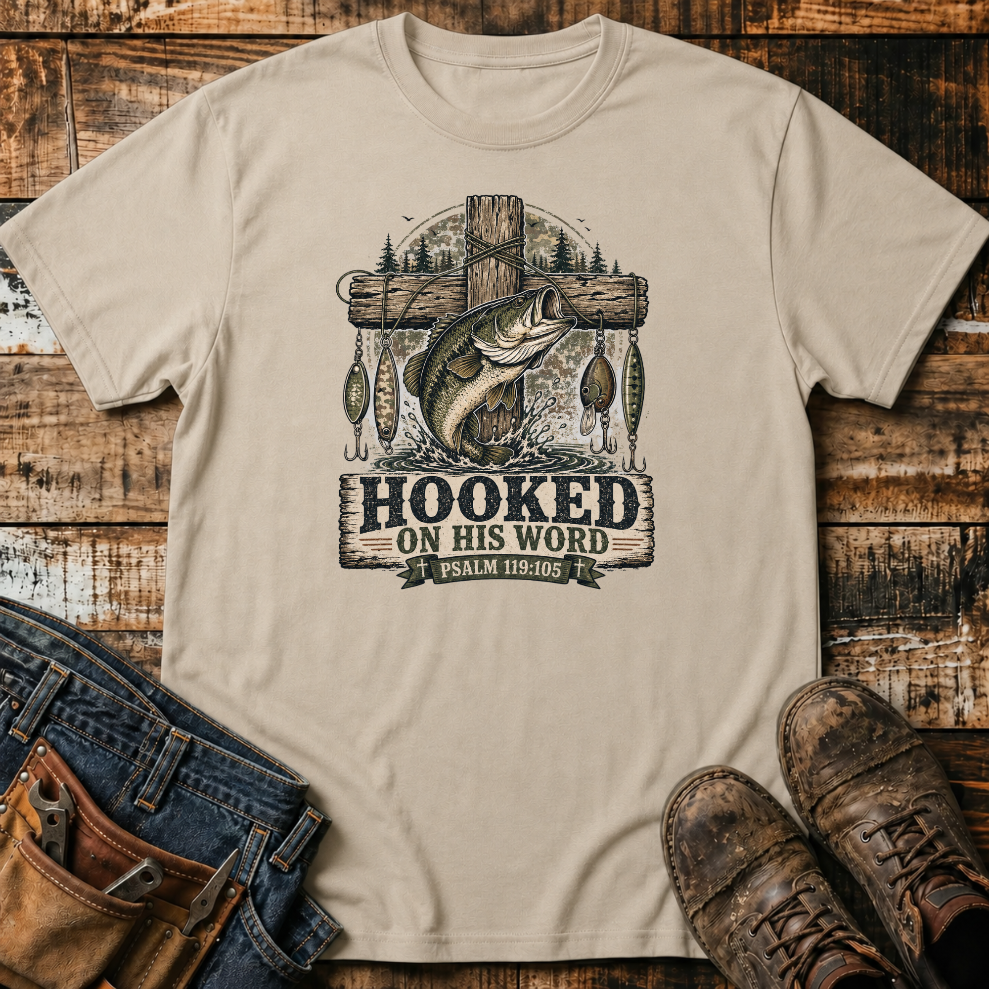 Hooked on His Word T-Shirt