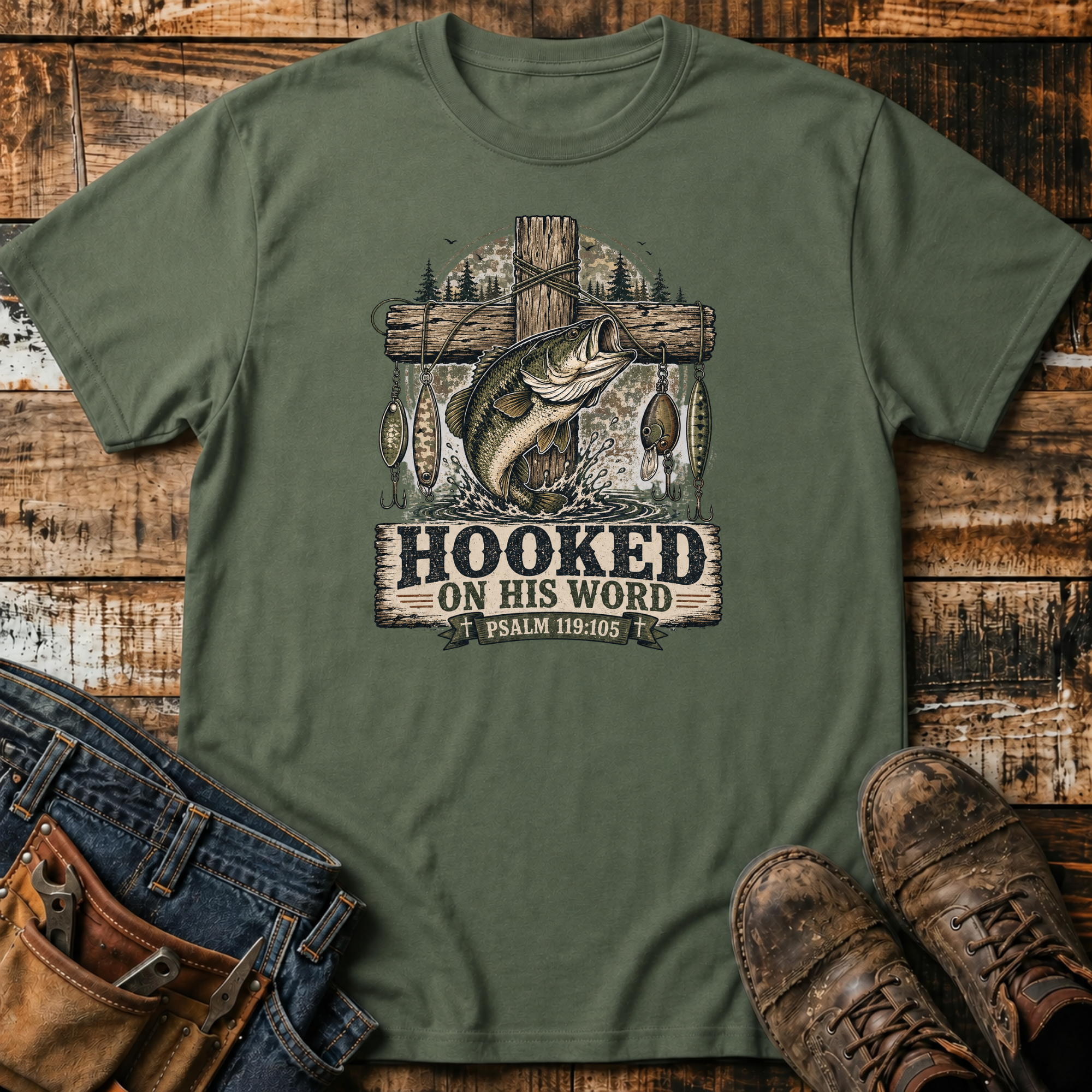 Hooked on His Word T-Shirt