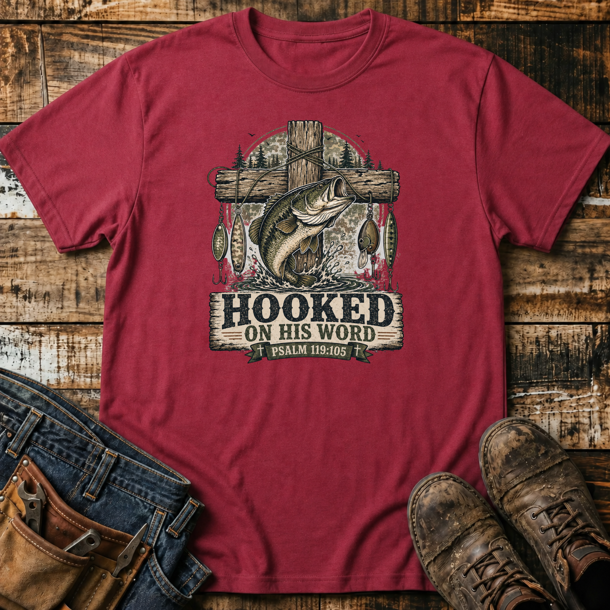 Hooked on His Word T-Shirt