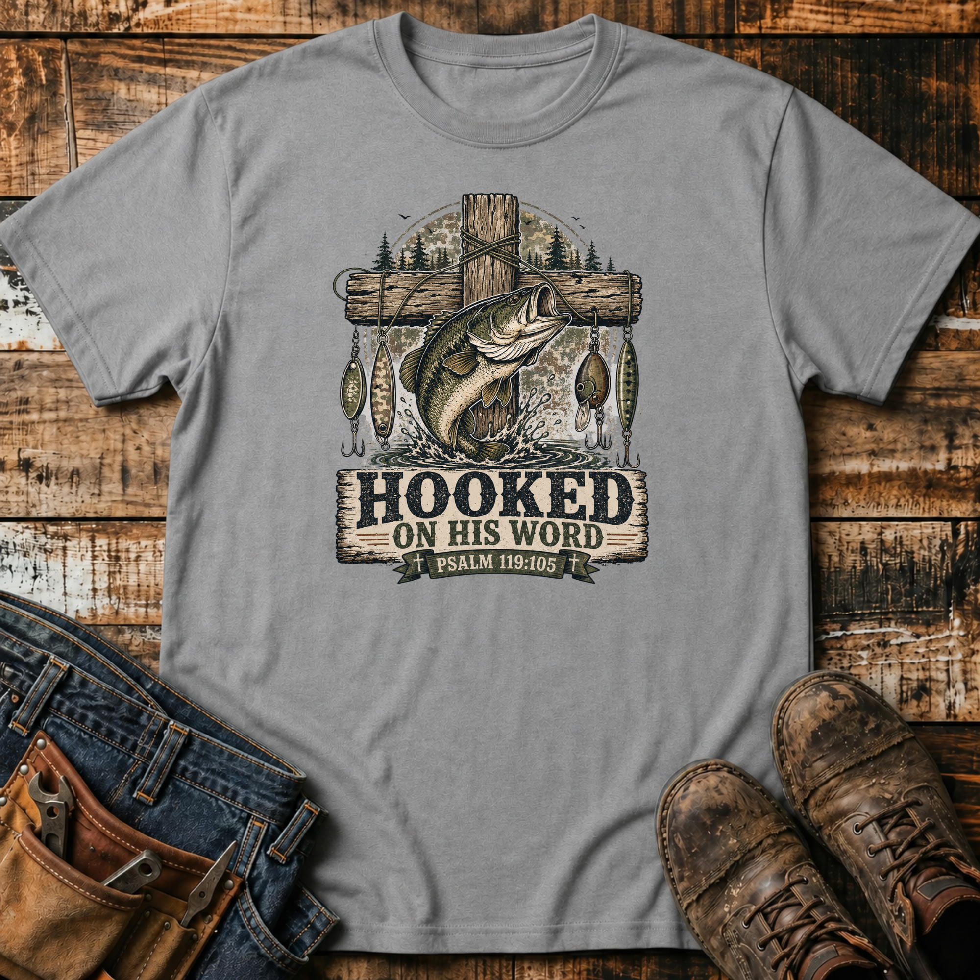 Hooked on His Word T-Shirt