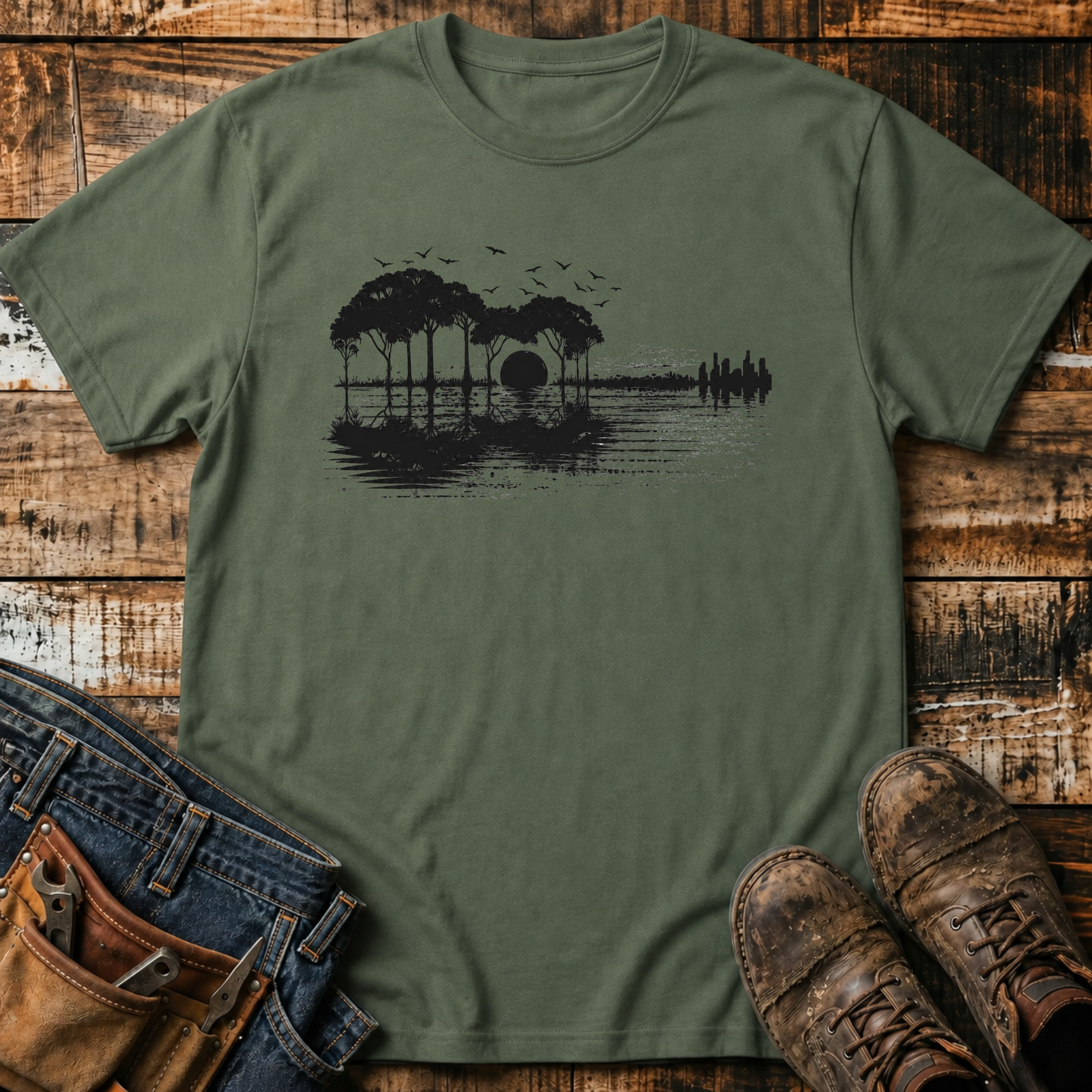 Guitar Lake Silhouette T-Shirt