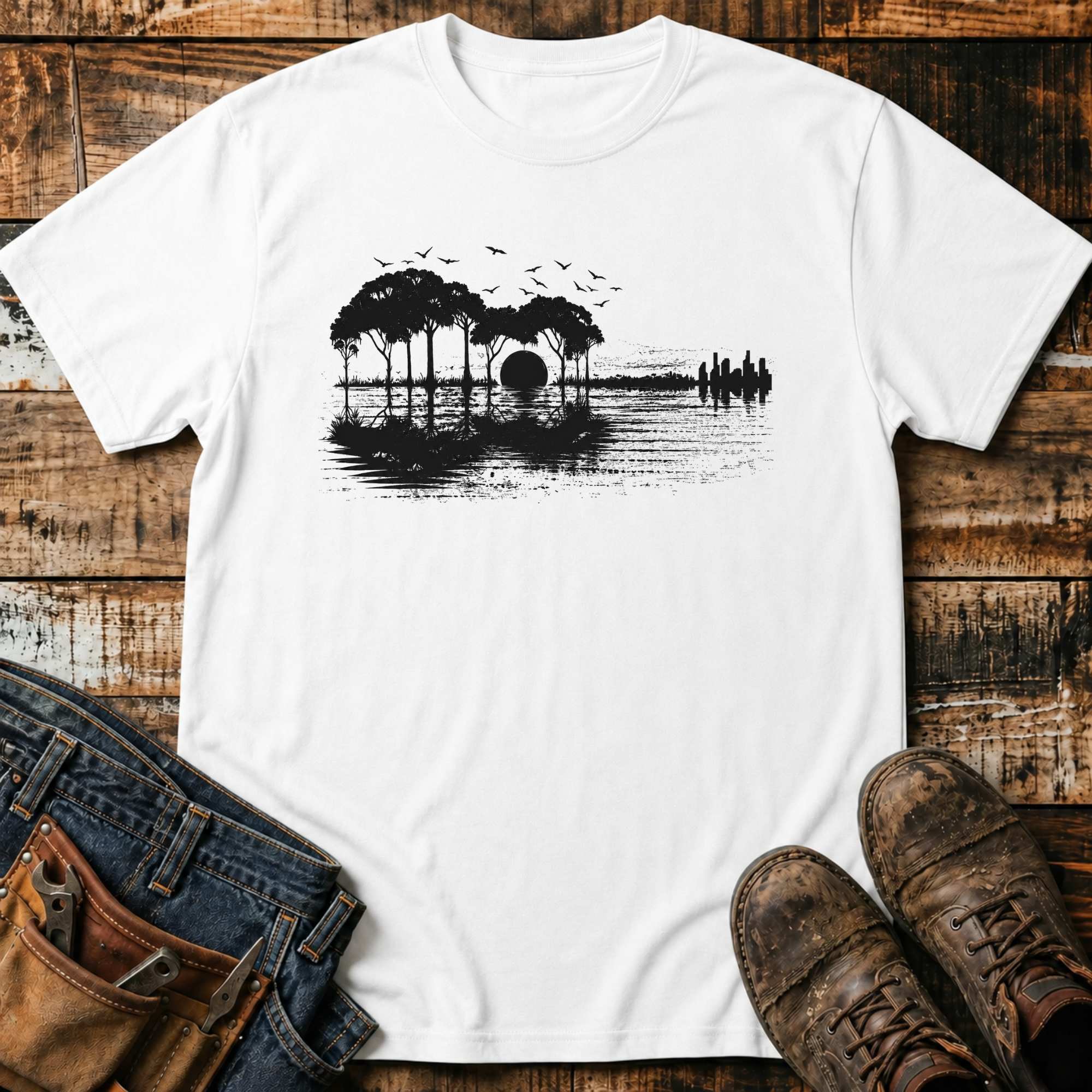 Guitar Lake Silhouette T-Shirt