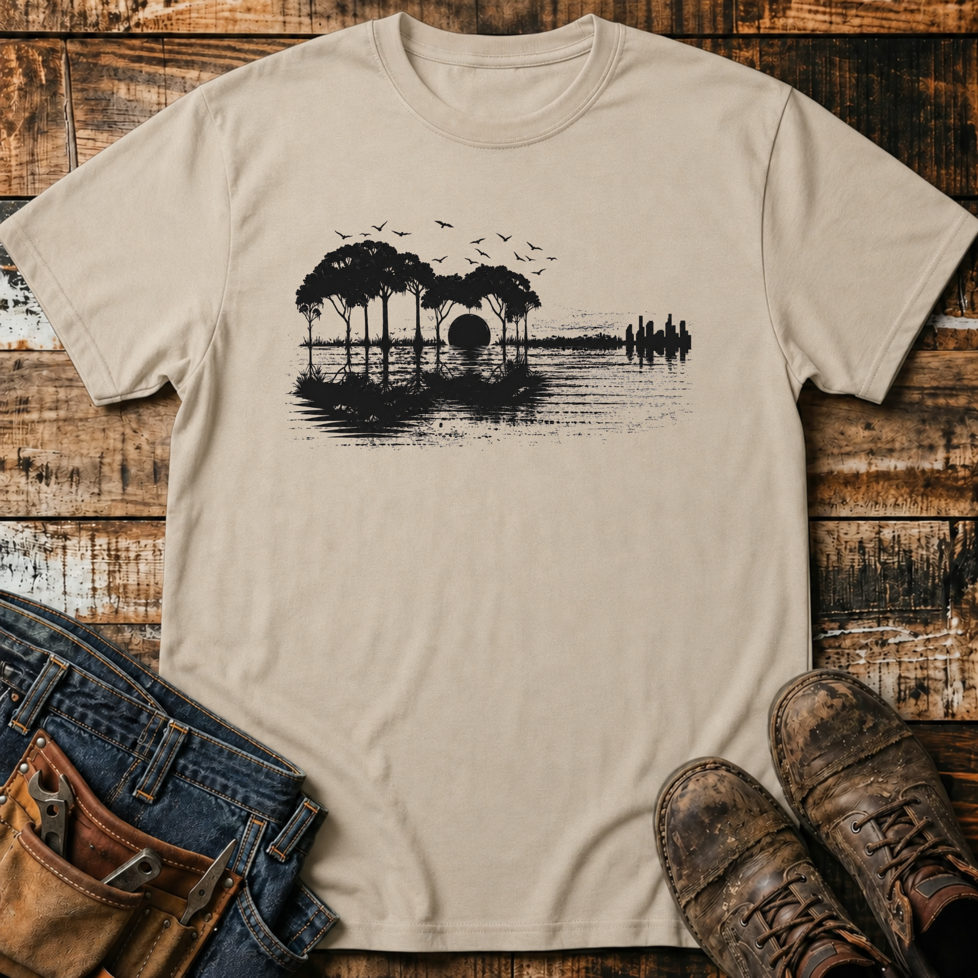 Guitar Lake Silhouette T-Shirt
