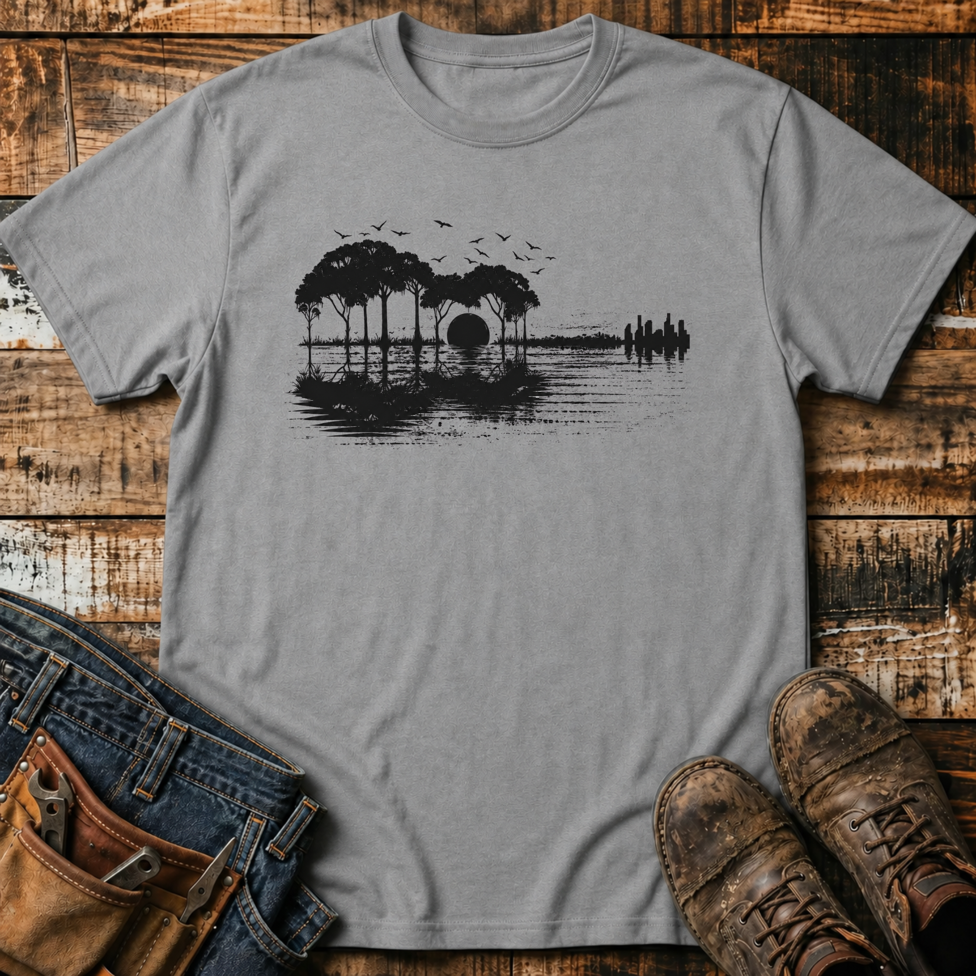 Guitar Lake Silhouette T-Shirt
