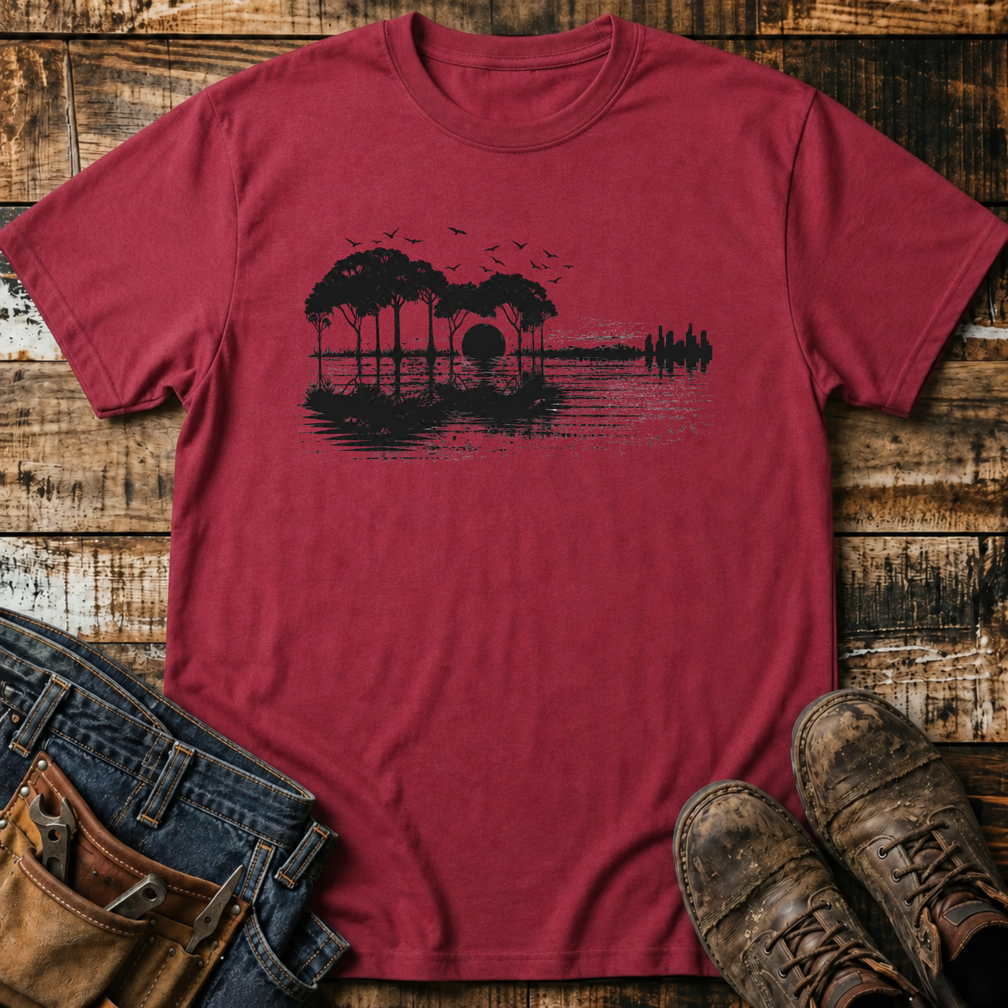 Guitar Lake Silhouette T-Shirt