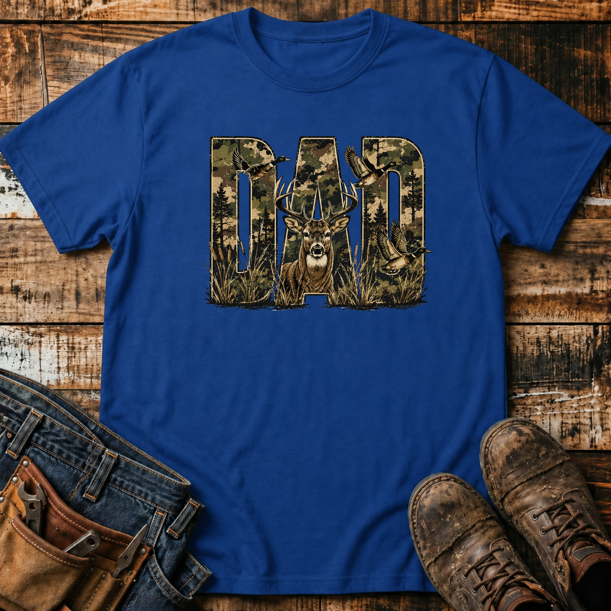 Dad Camo Buck T-Shirt
