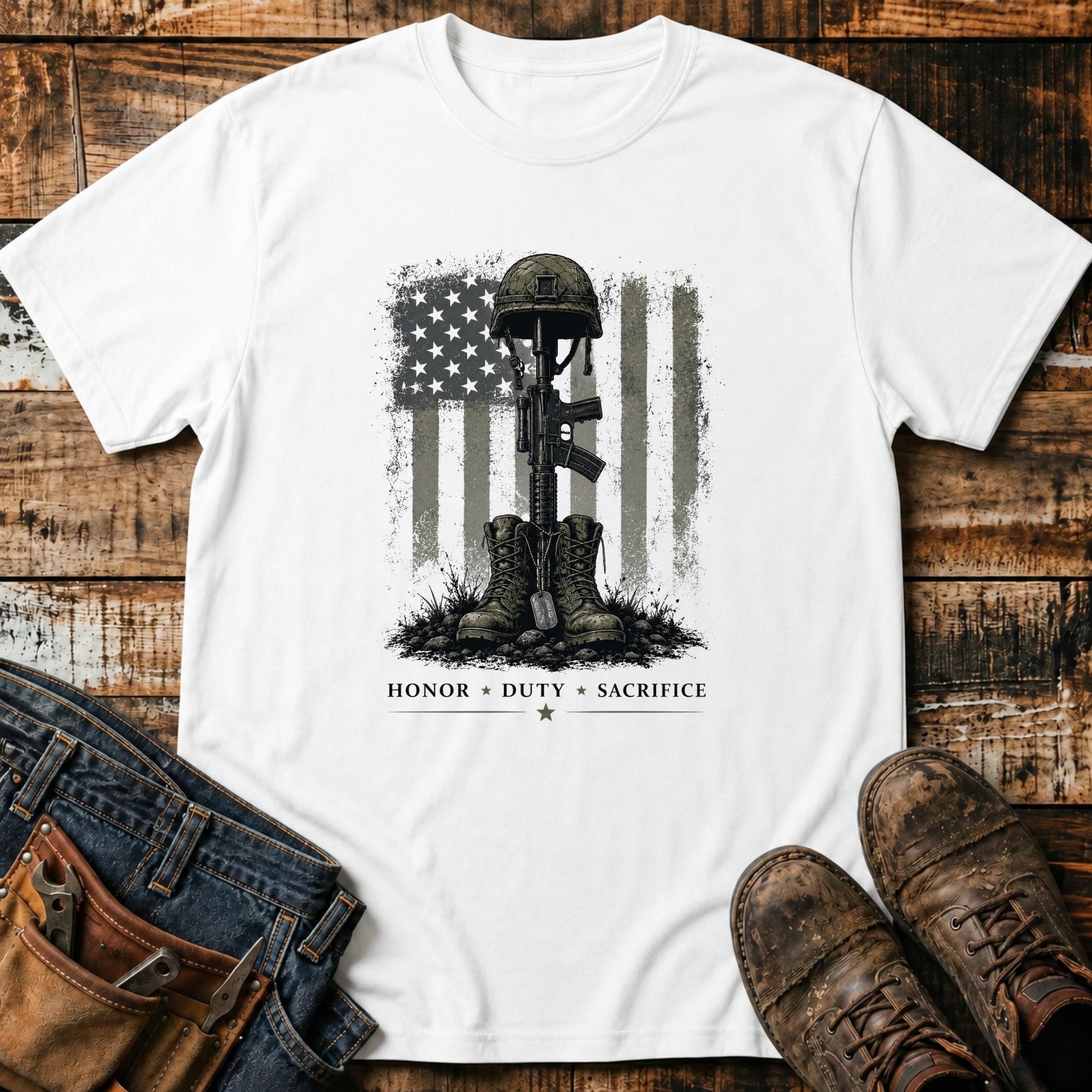 Military Fallen Soldier Memorial T-Shirt
