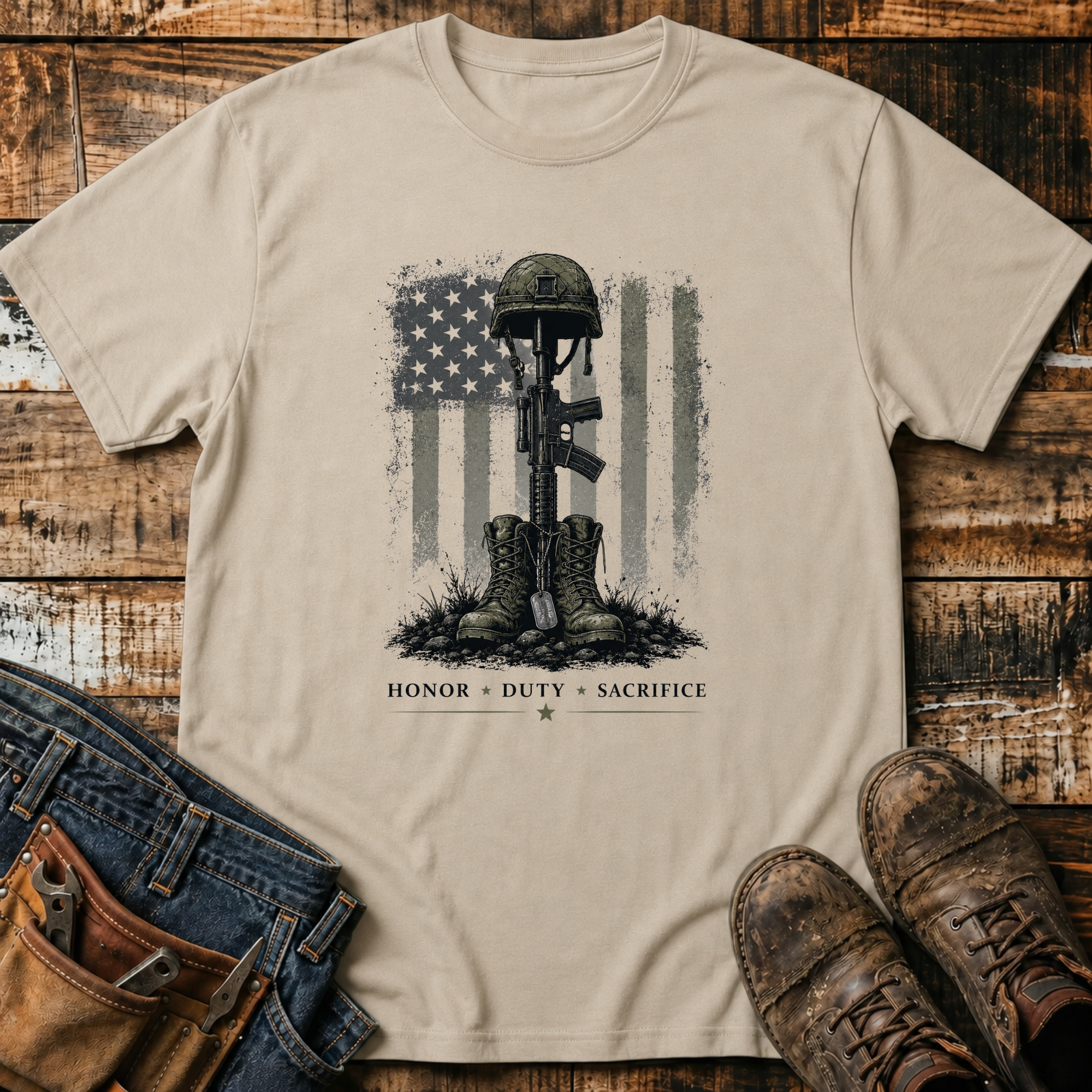Military Fallen Soldier Memorial T-Shirt