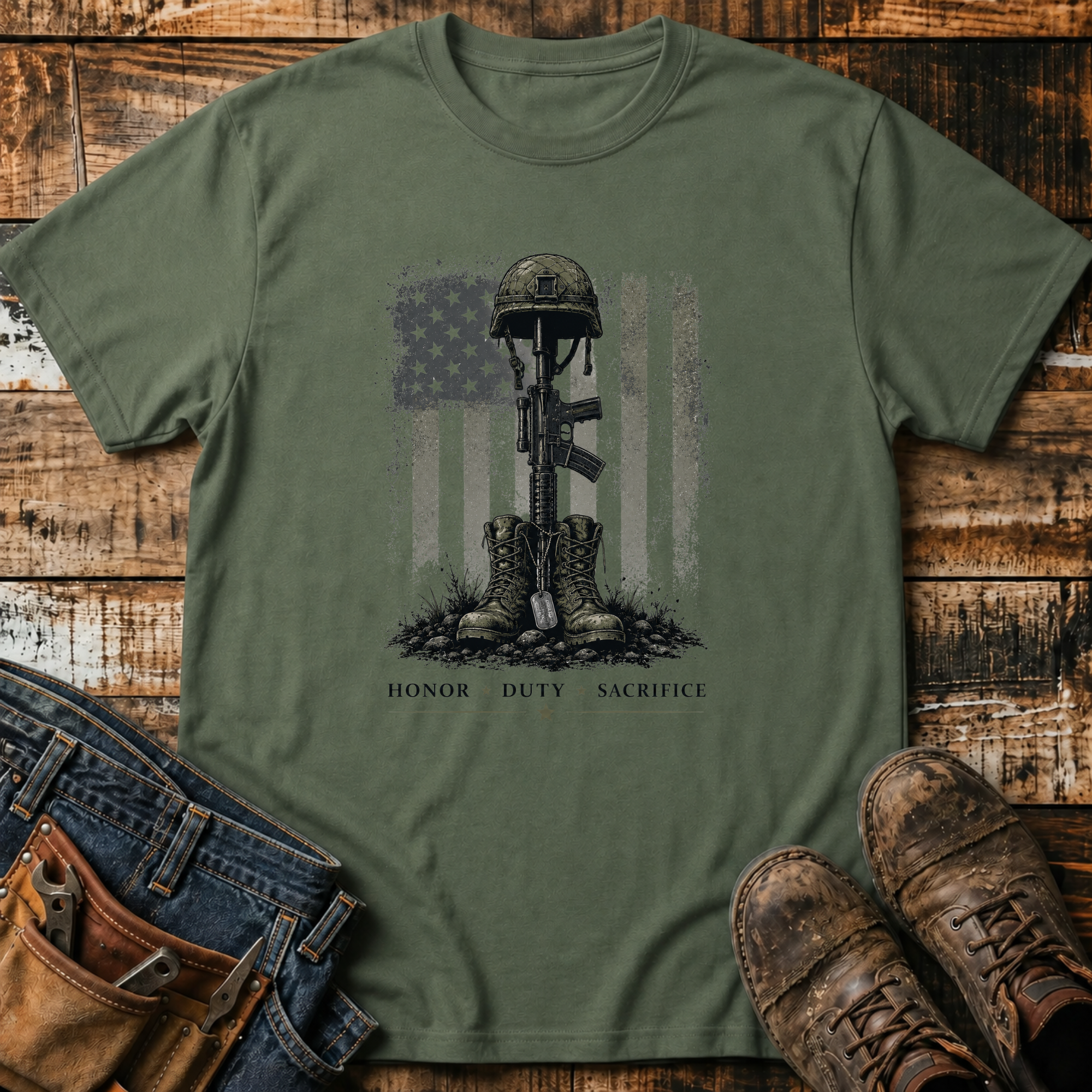 Military Fallen Soldier Memorial T-Shirt
