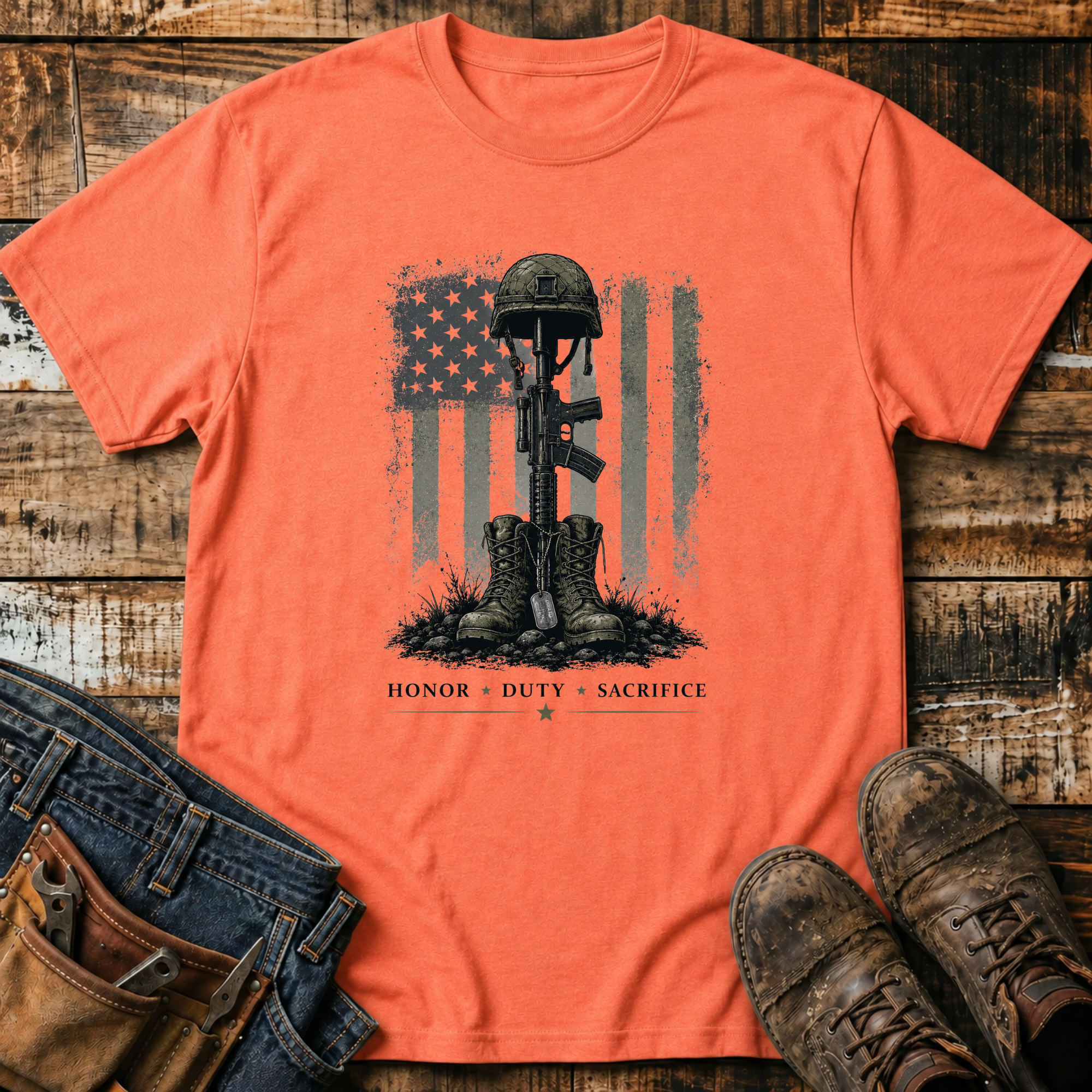 Military Fallen Soldier Memorial T-Shirt
