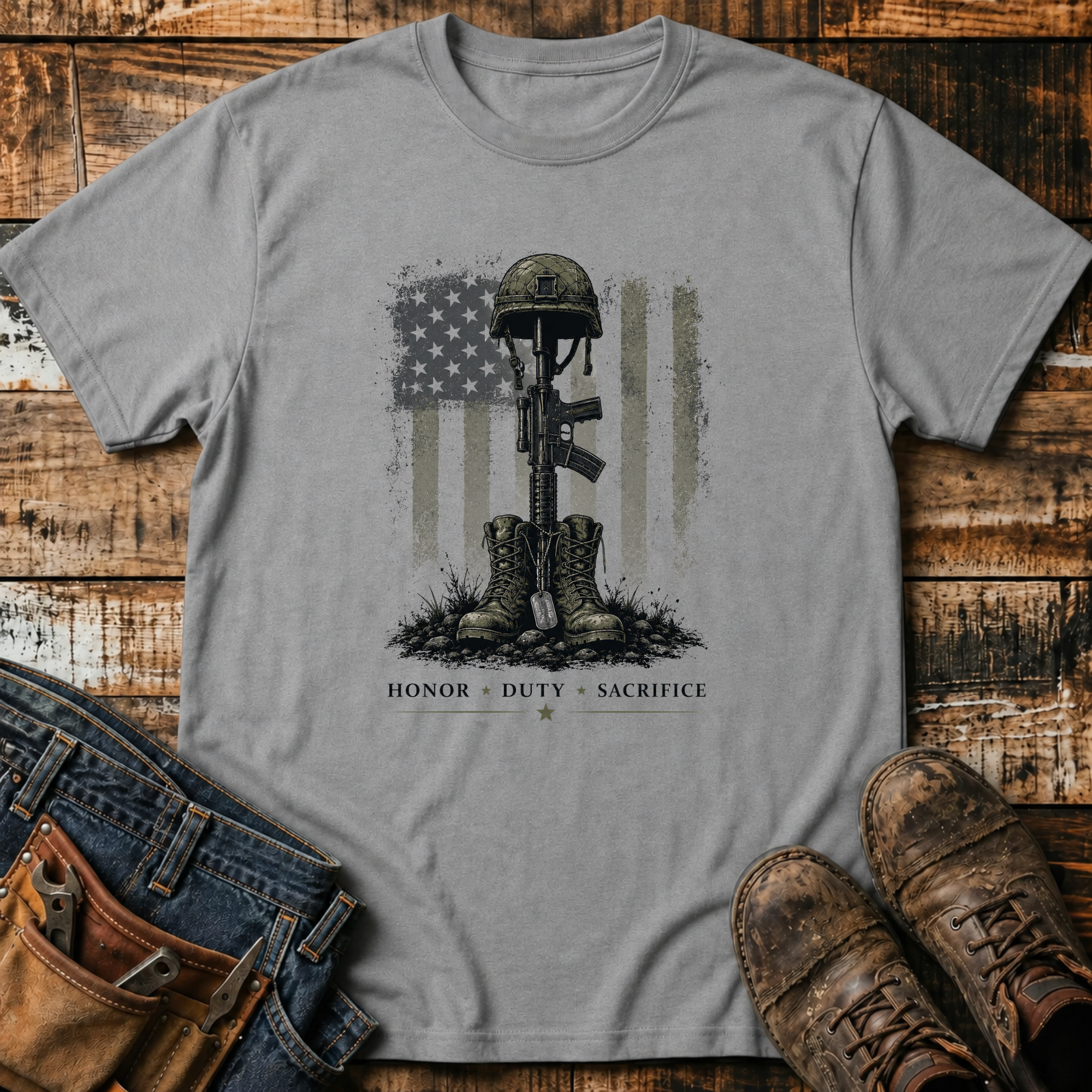 Military Fallen Soldier Memorial T-Shirt