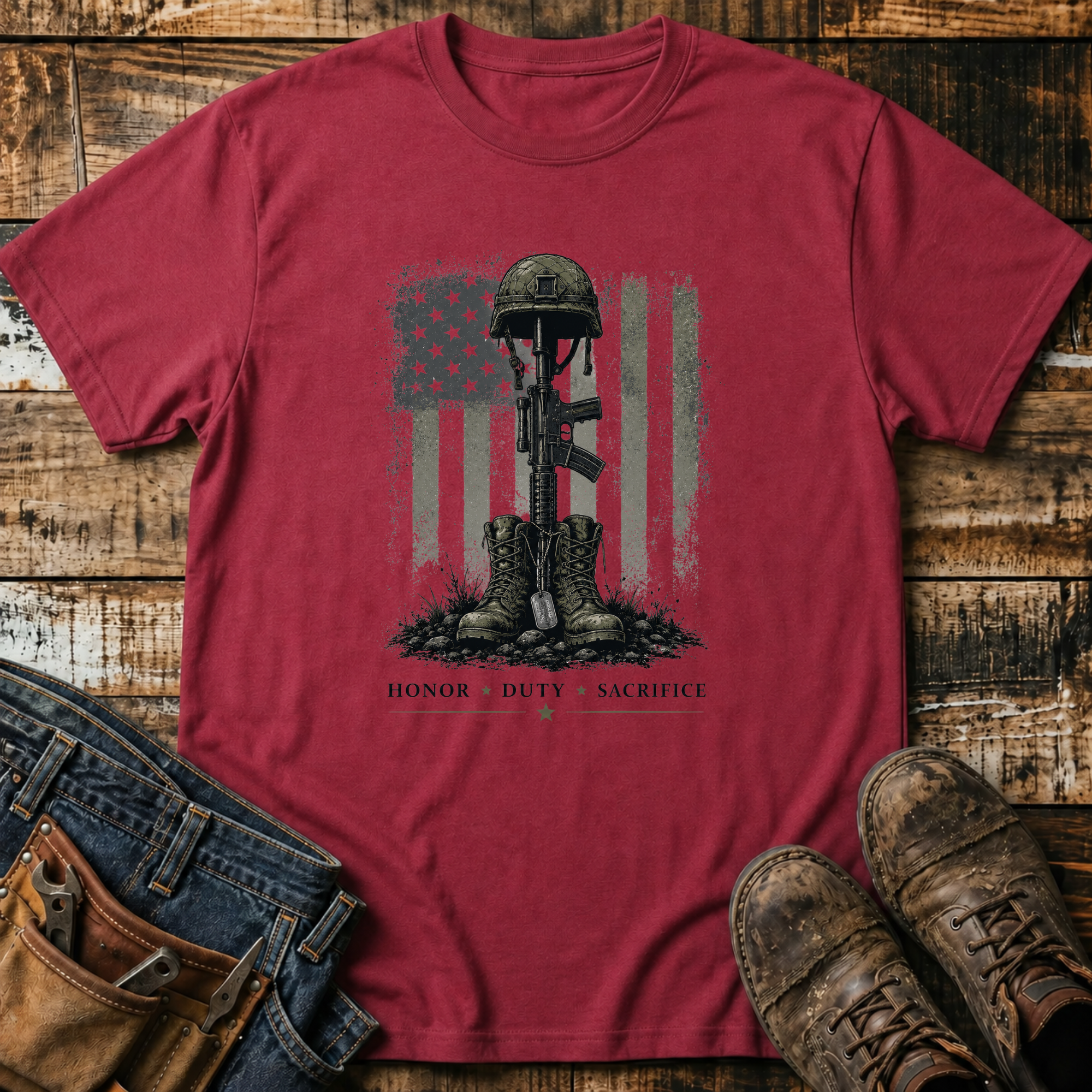 Military Fallen Soldier Memorial T-Shirt