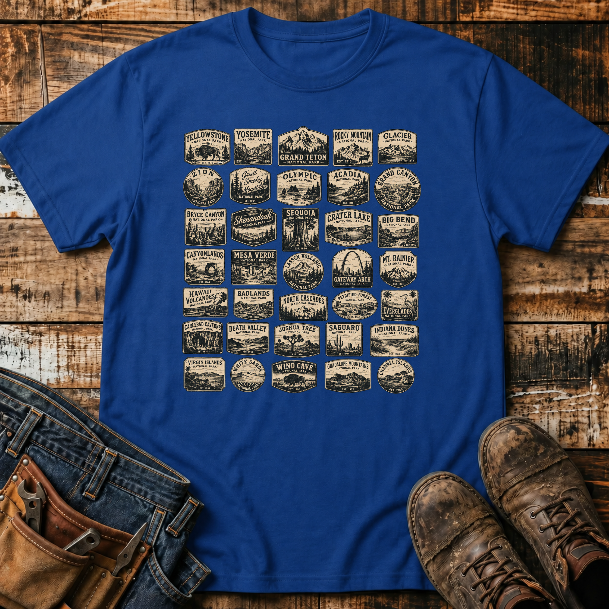 National Parks Badge Vintage T-Shirt