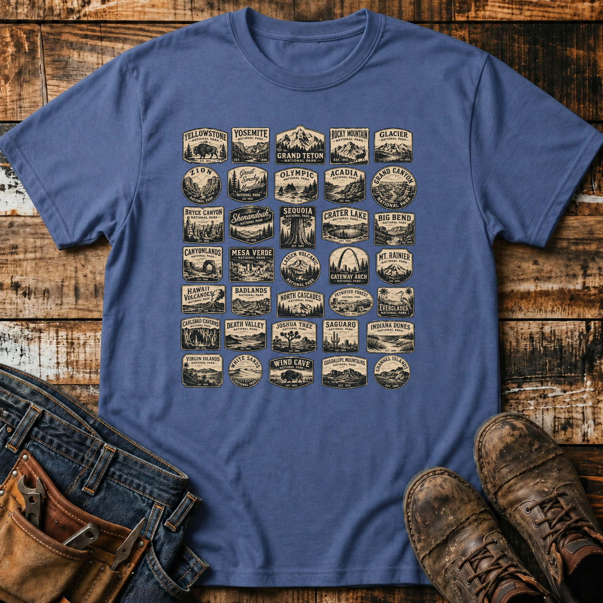 National Parks Badge Vintage T-Shirt