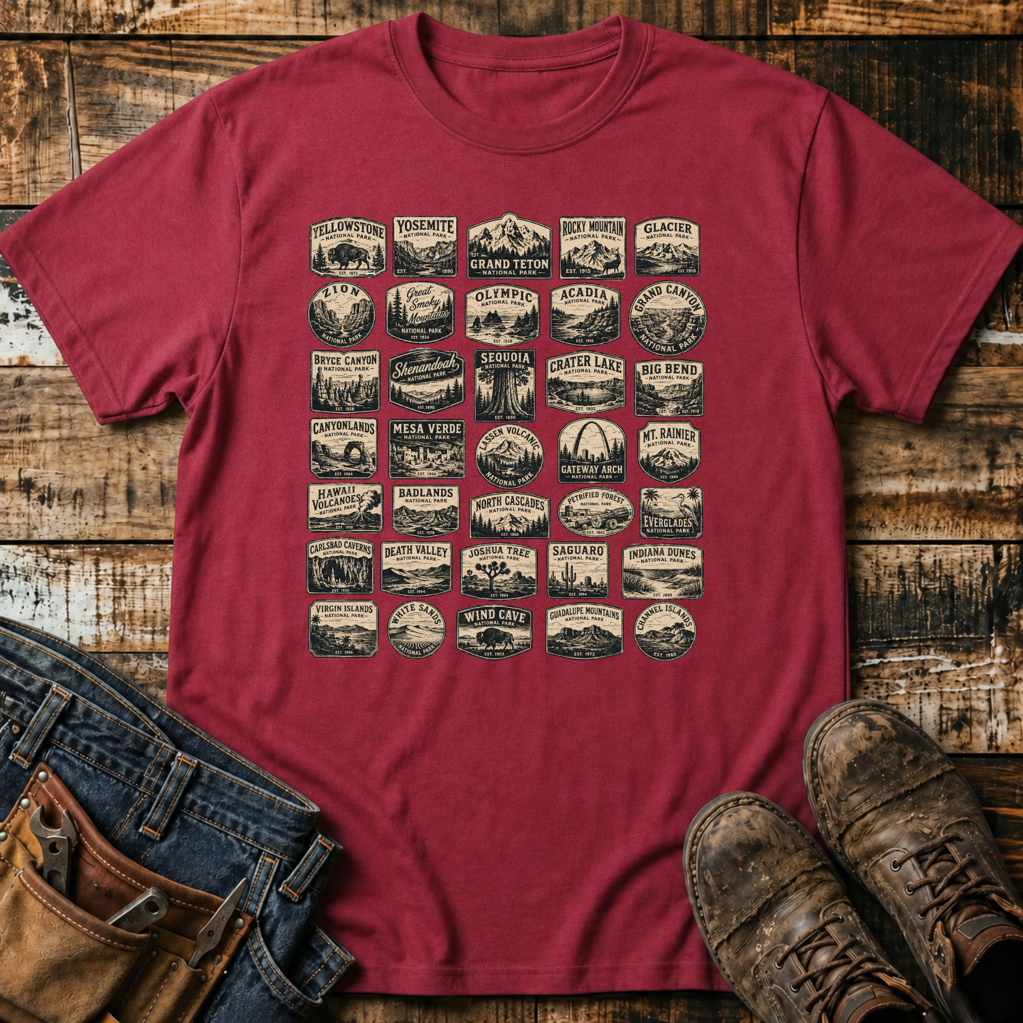 National Parks Badge Vintage T-Shirt