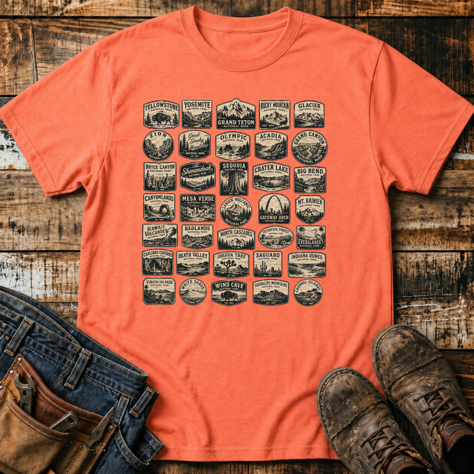 National Parks Badge Vintage T-Shirt