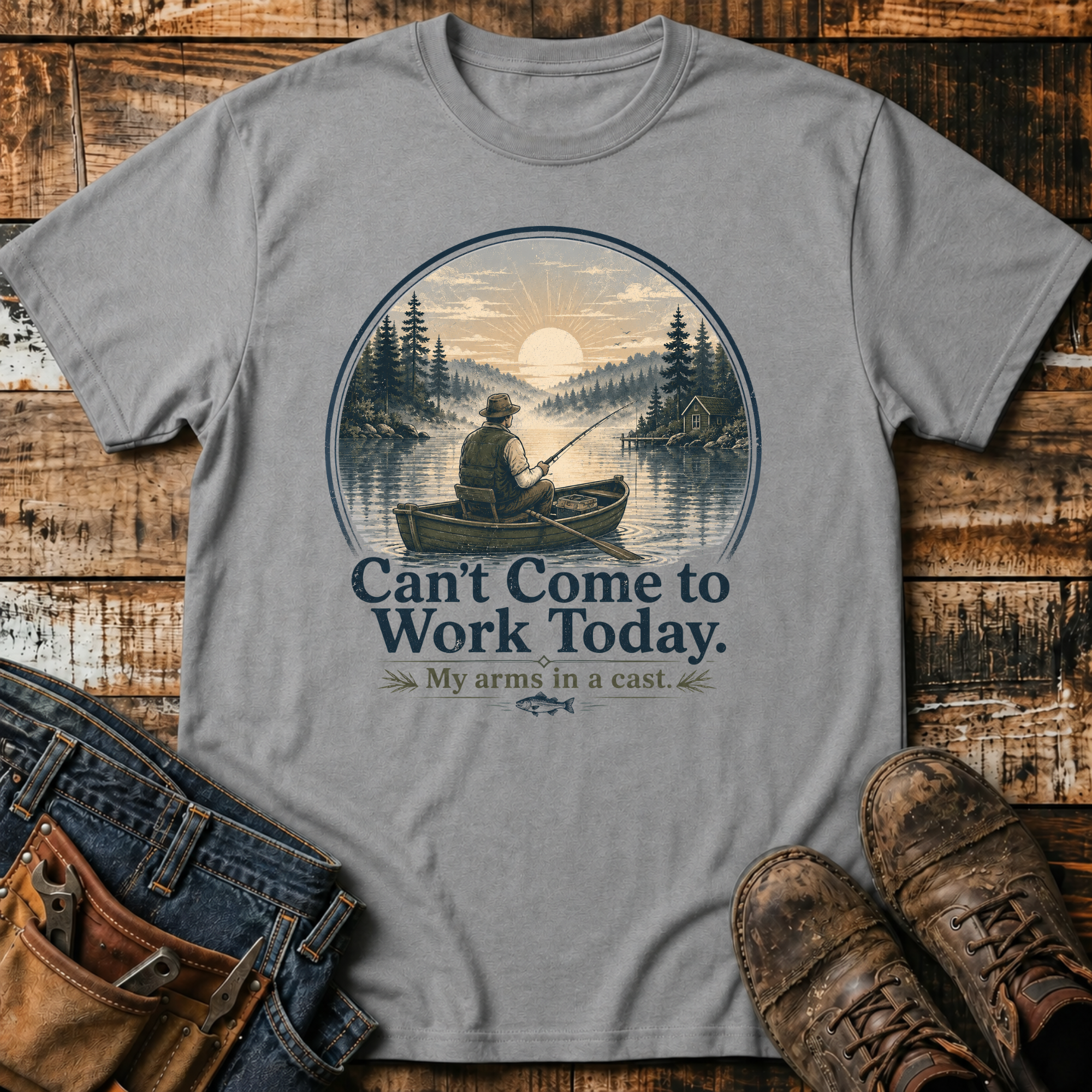 Can't Come to Work Today. My Arms in a Cast T-Shirt