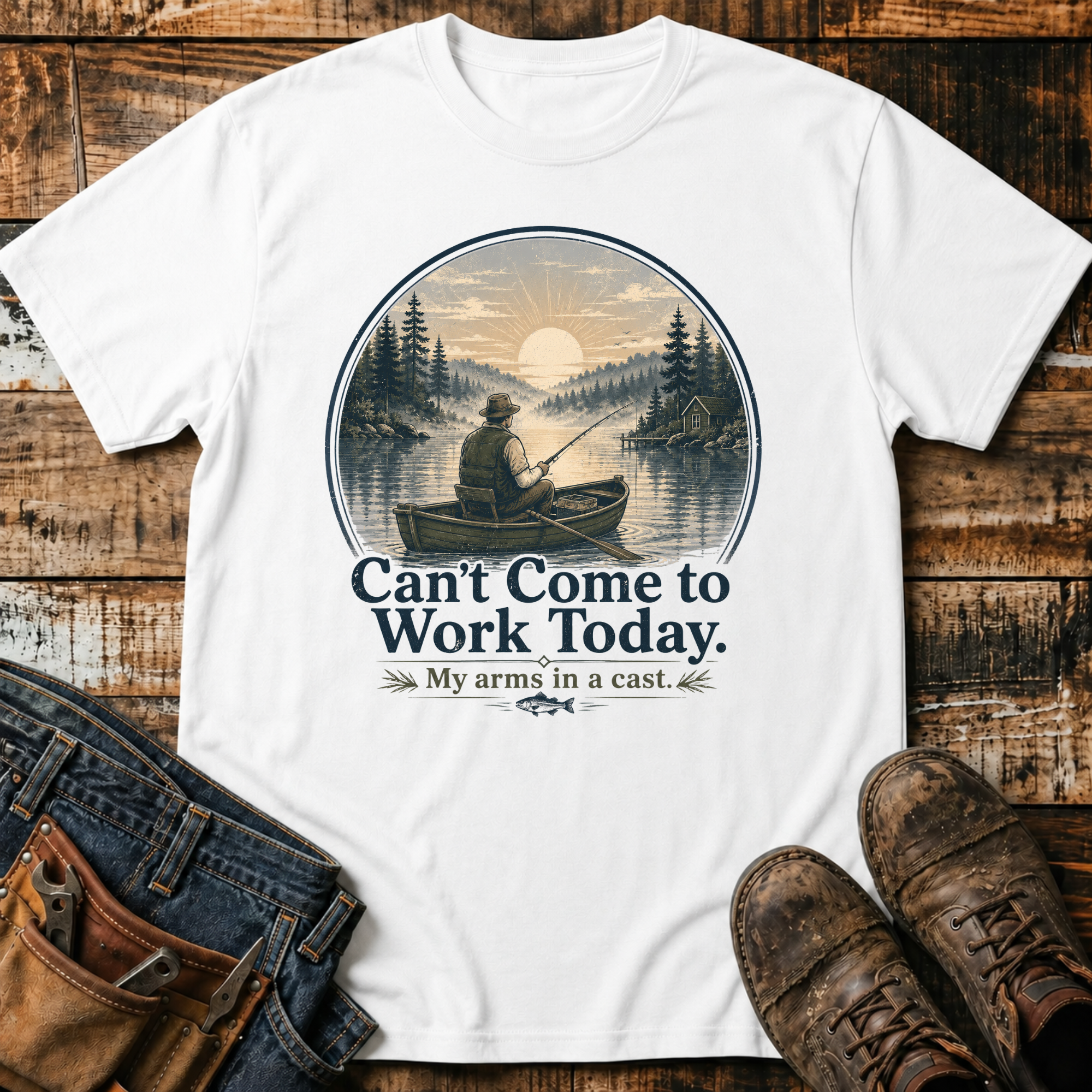 Can't Come to Work Today. My Arms in a Cast T-Shirt