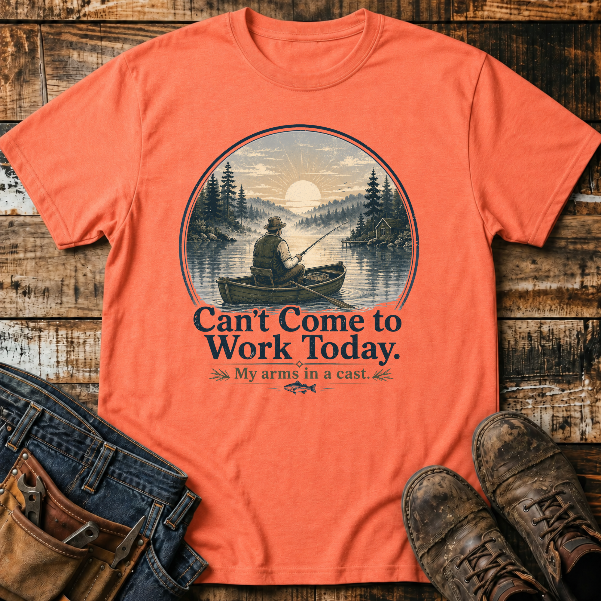 Can't Come to Work Today. My Arms in a Cast T-Shirt