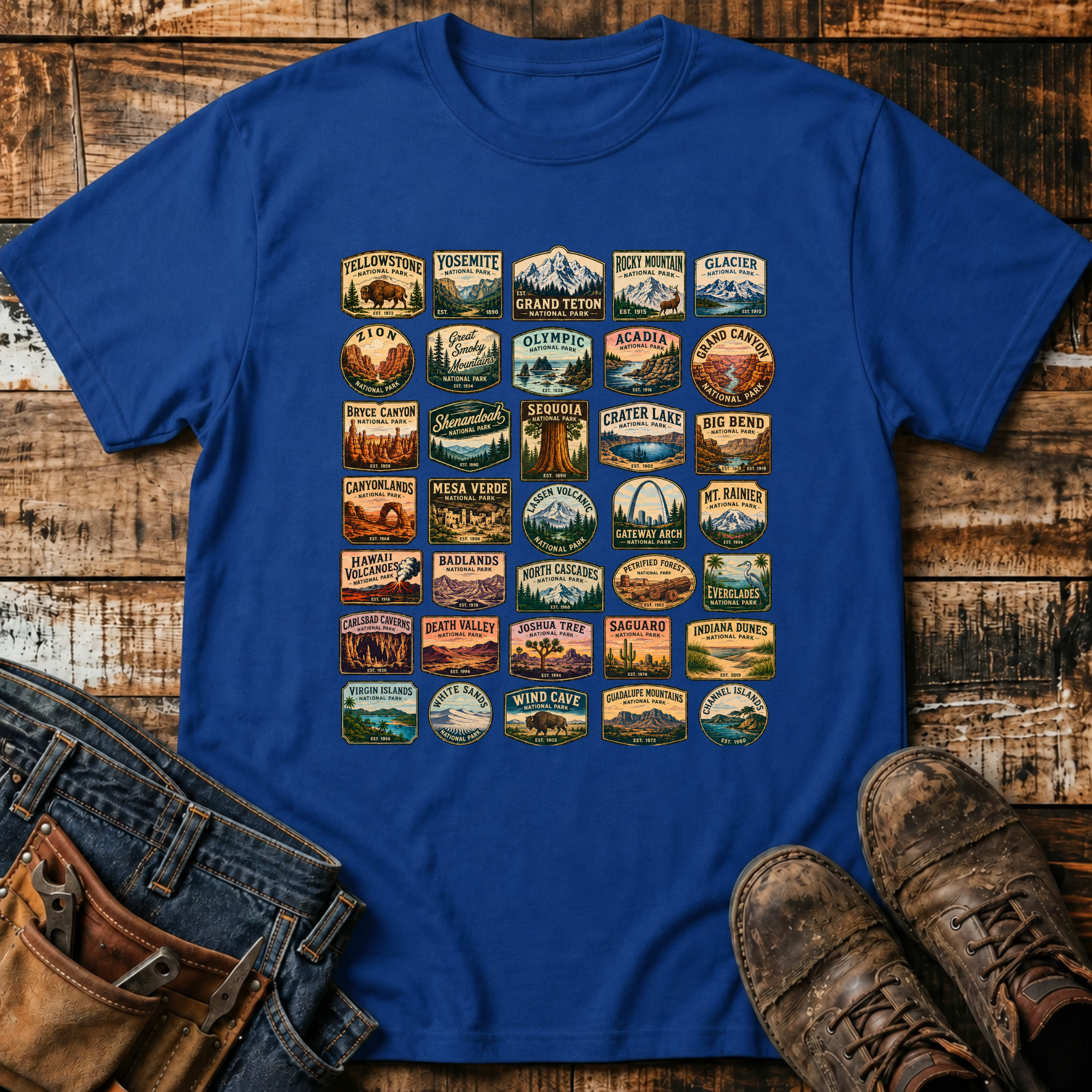 National Parks Badge Grid T-Shirt