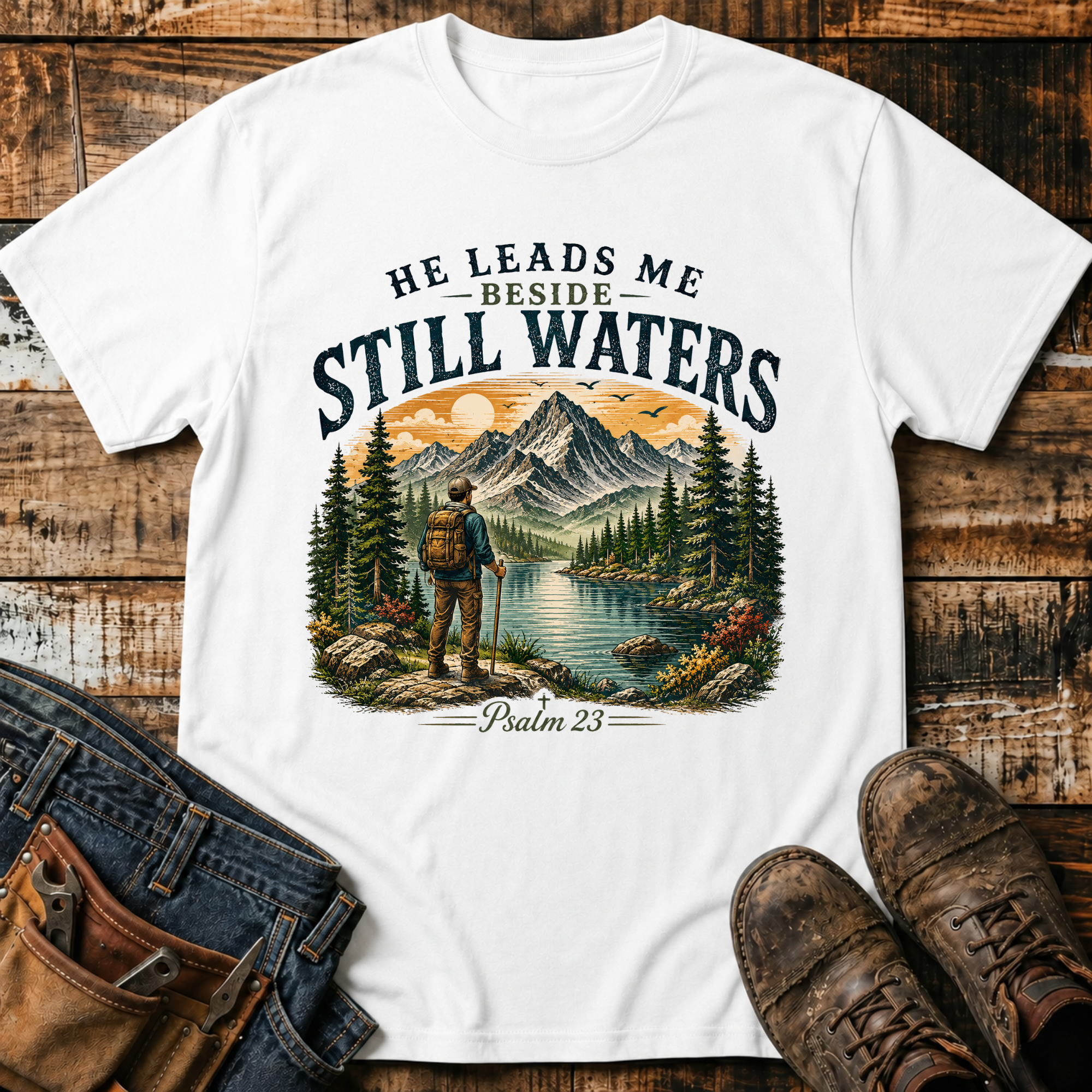 Still Waters Psalm 23 T-Shirt