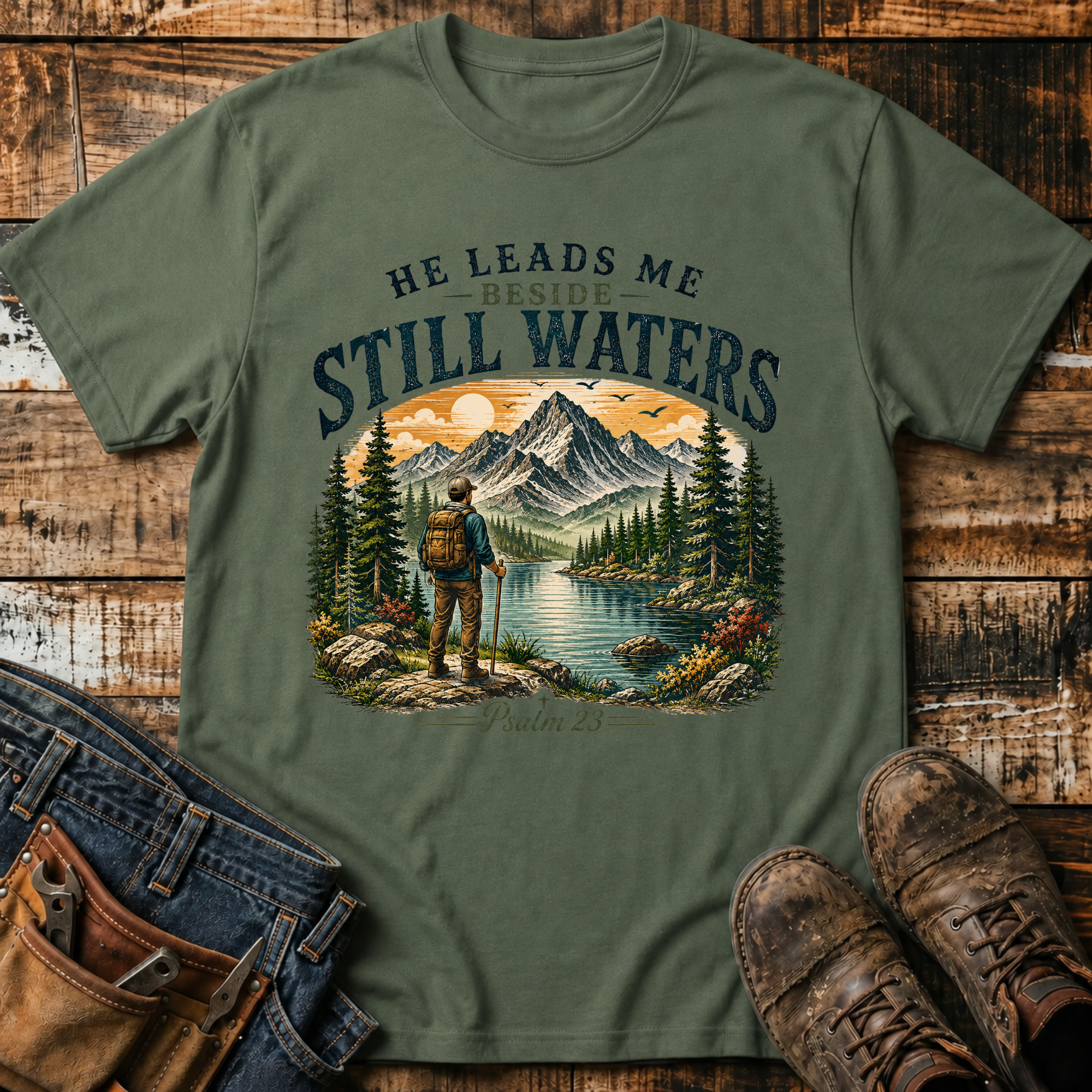 Still Waters Psalm 23 T-Shirt