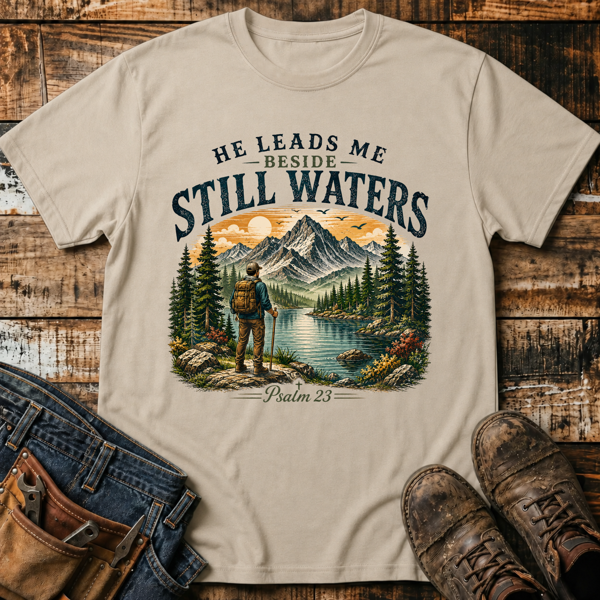 Still Waters Psalm 23 T-Shirt