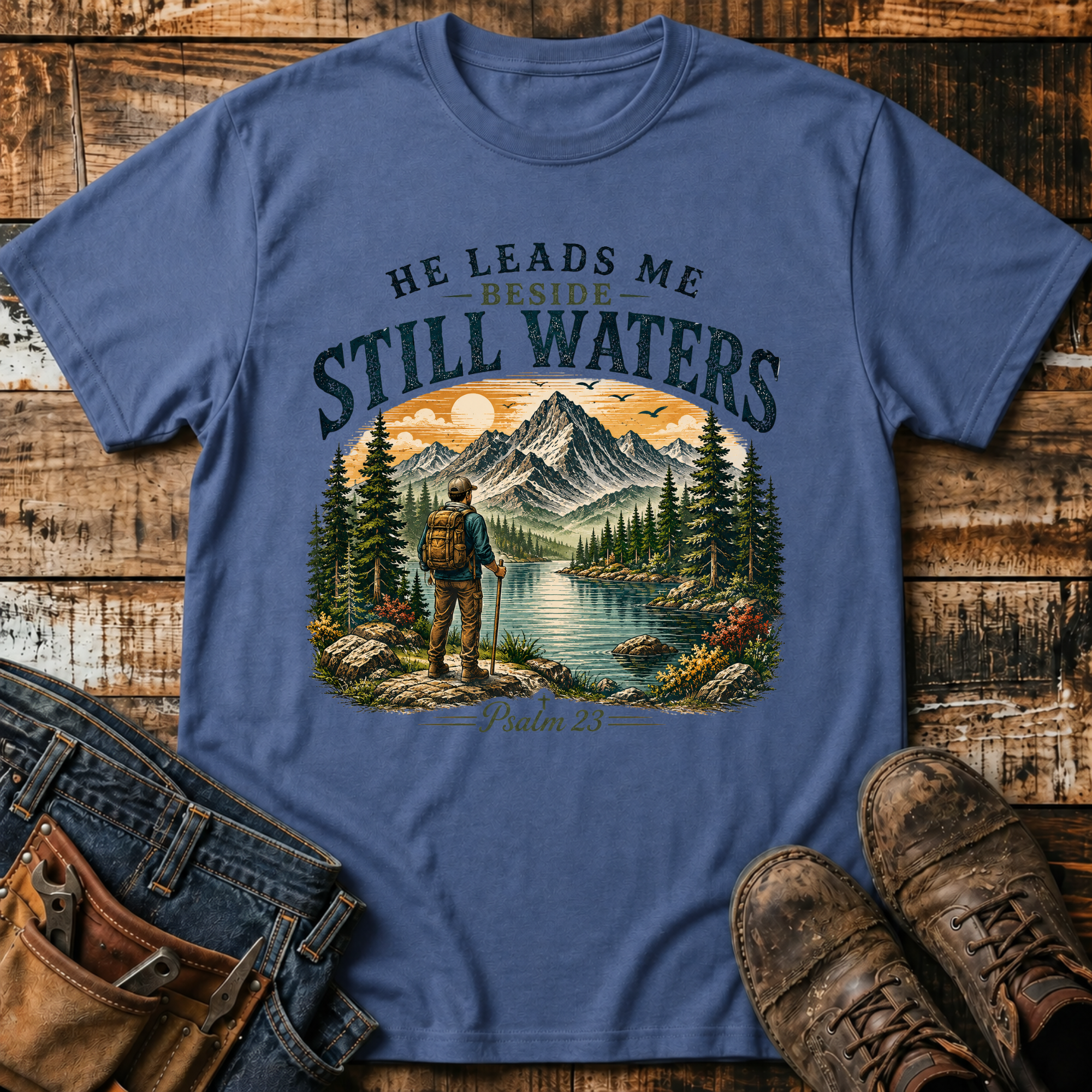 Still Waters Psalm 23 T-Shirt