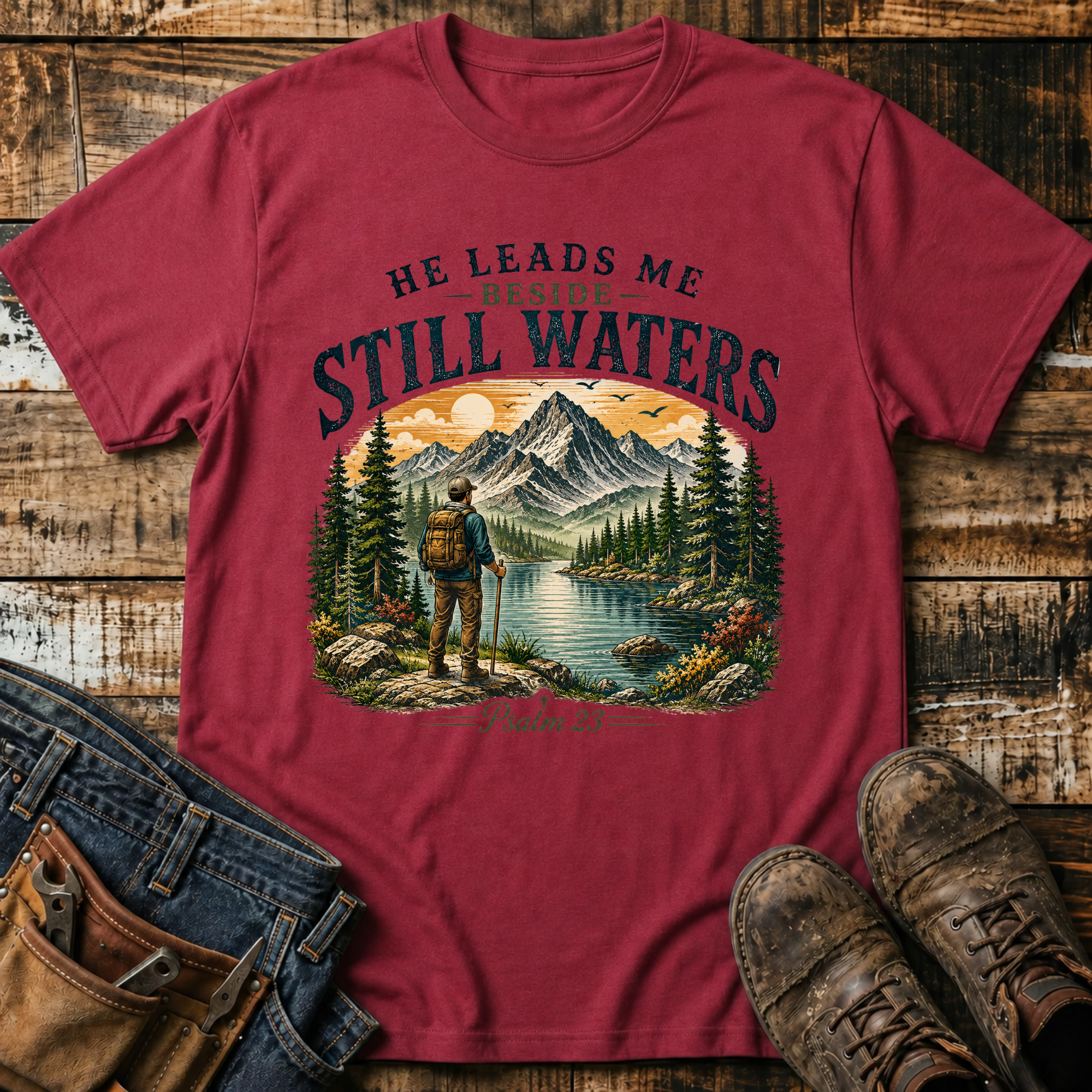 Still Waters Psalm 23 T-Shirt