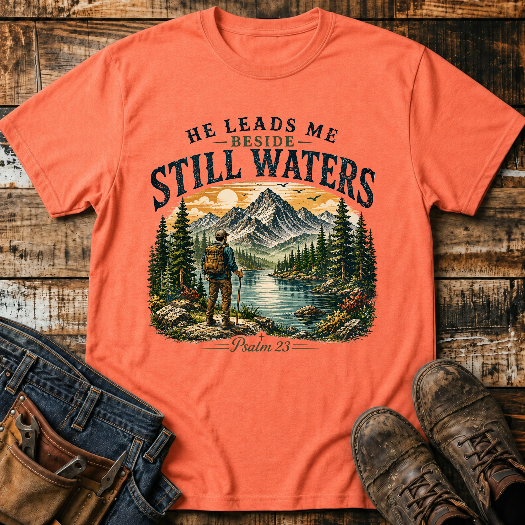Still Waters Psalm 23 T-Shirt