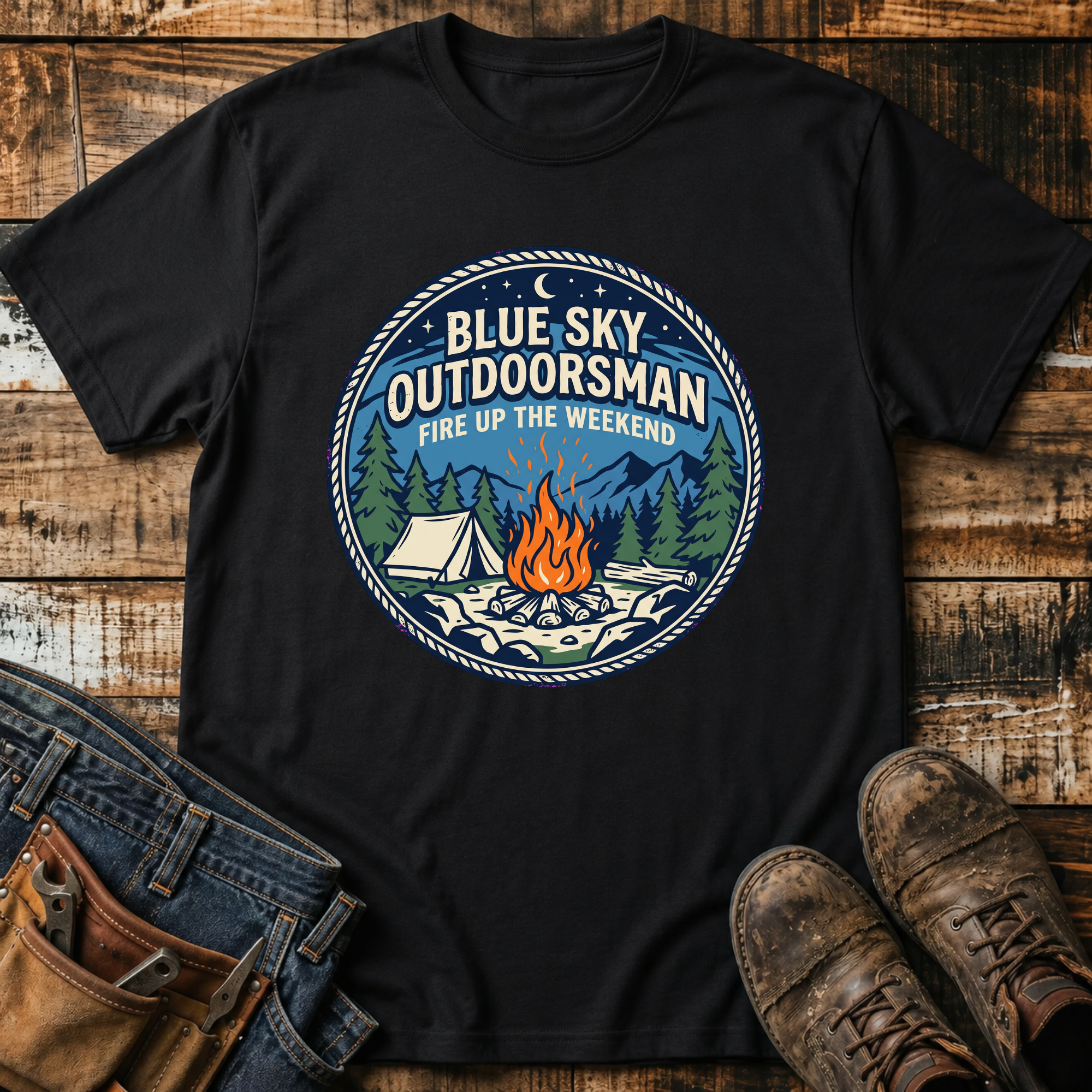 Outdoorsman Camping T-Shirt