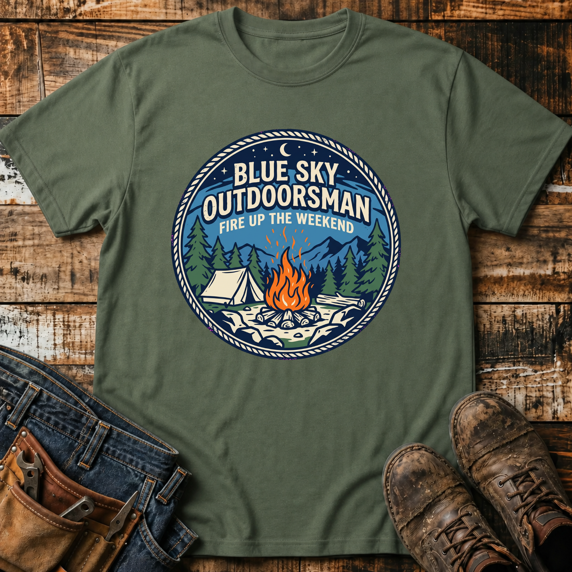 Outdoorsman Camping T-Shirt
