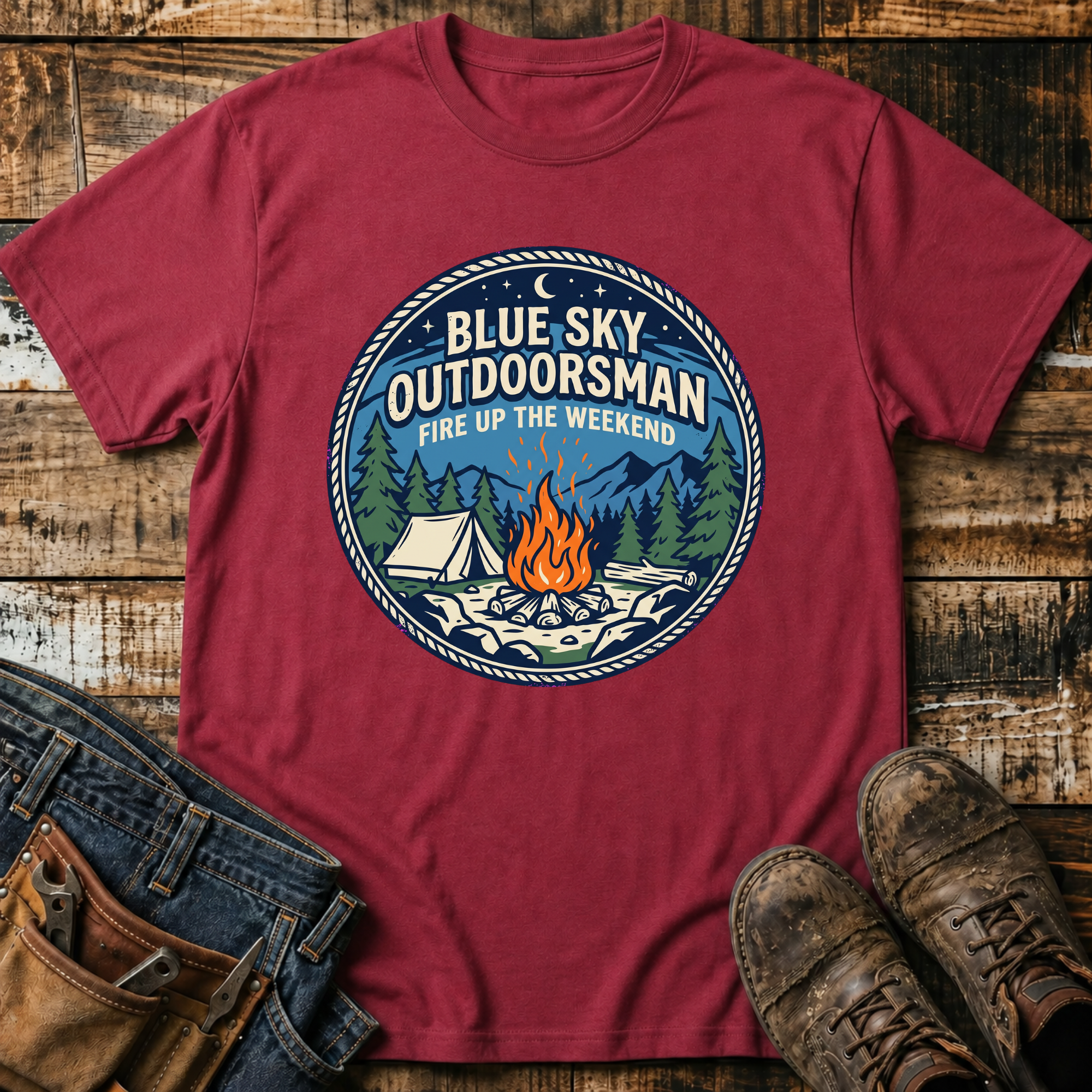 Outdoorsman Camping T-Shirt