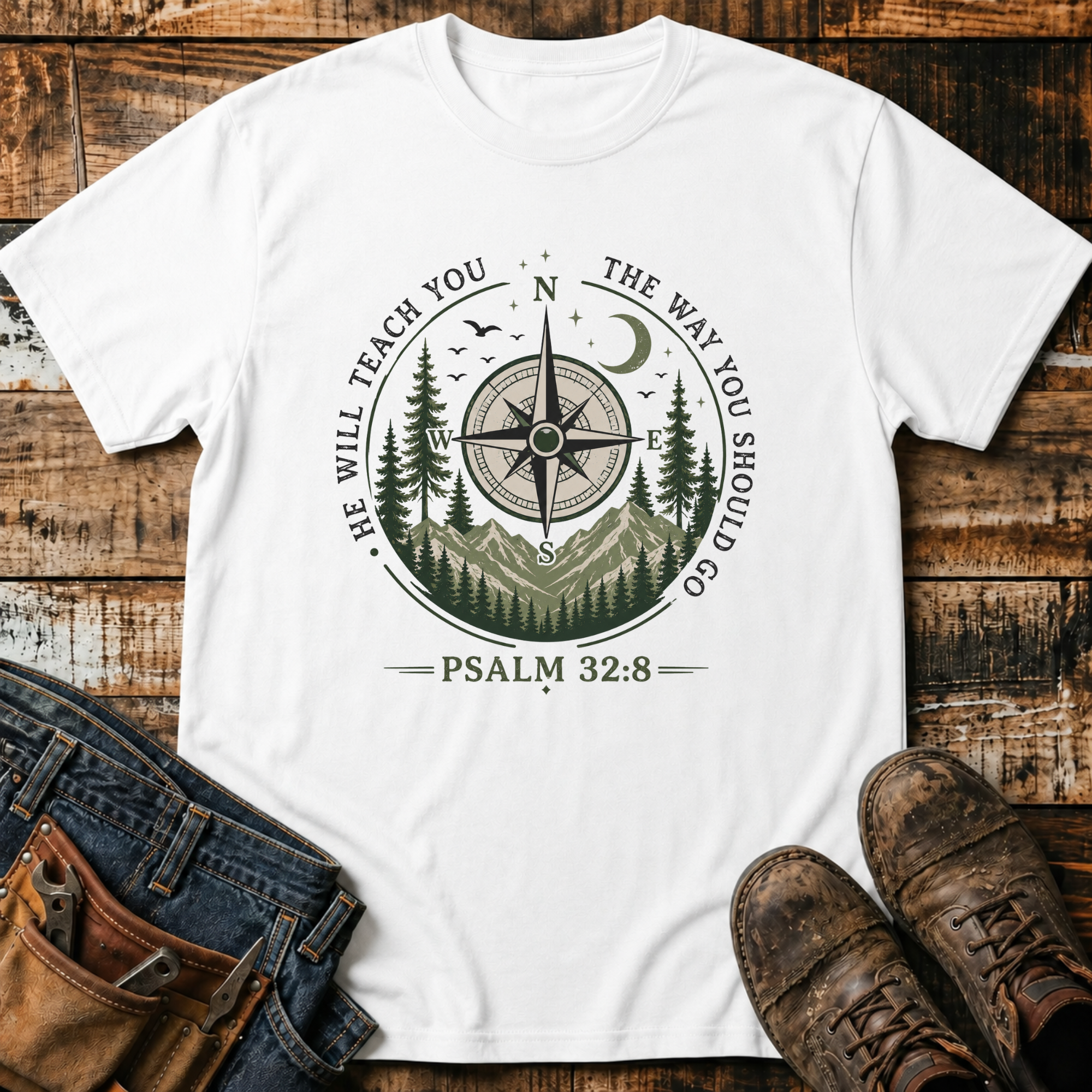 Compass & Forest Psalm T-Shirt
