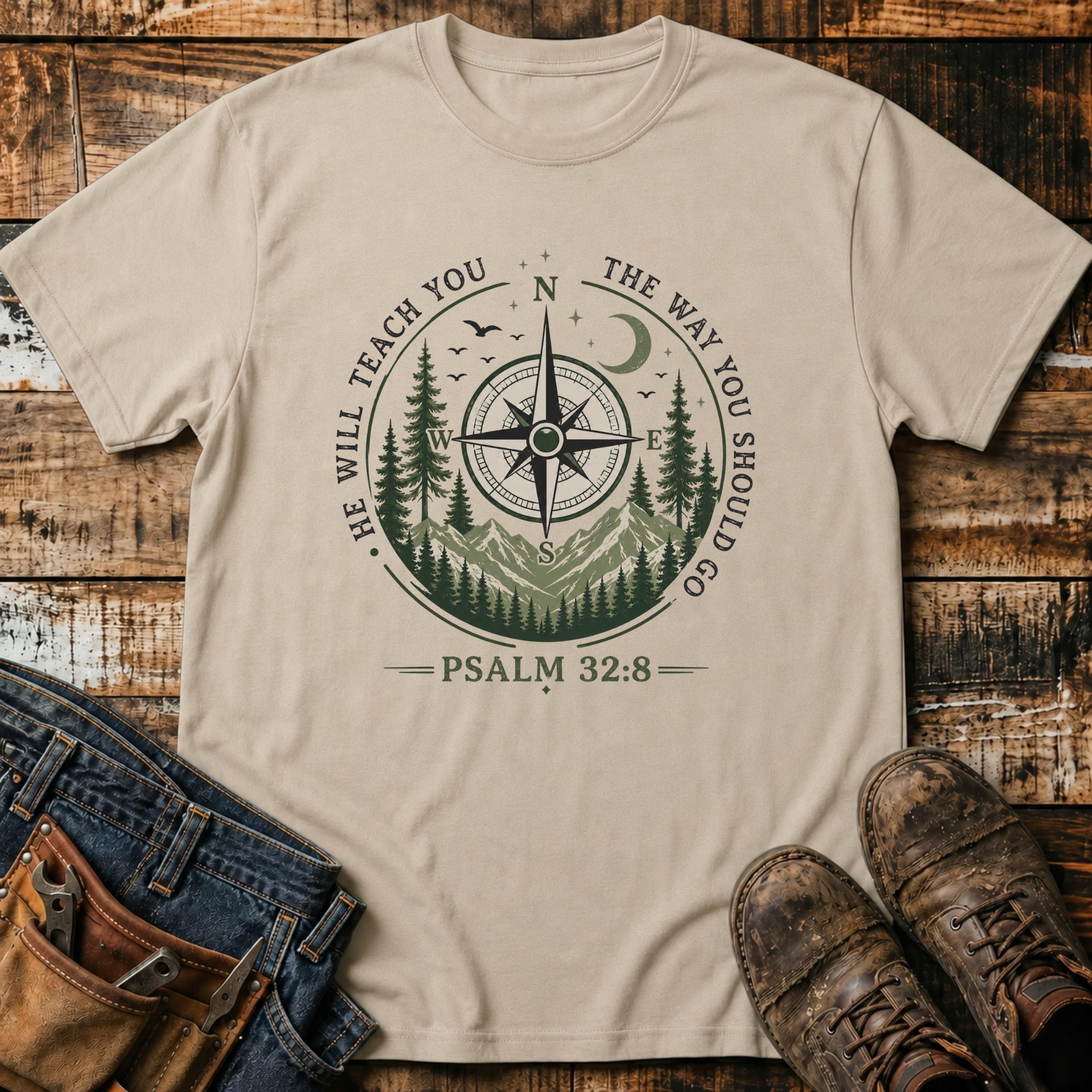Compass & Forest Psalm T-Shirt