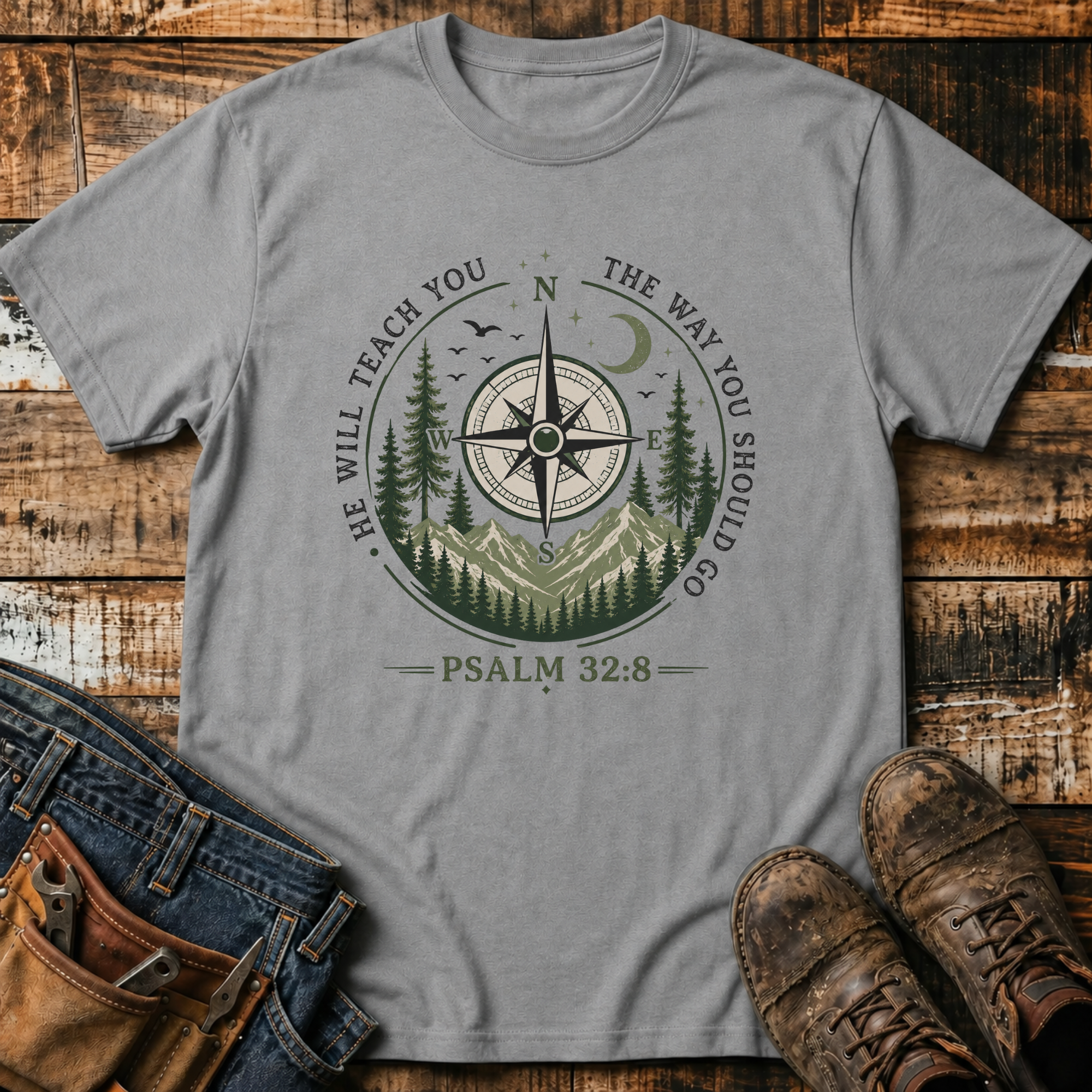 Compass & Forest Psalm T-Shirt